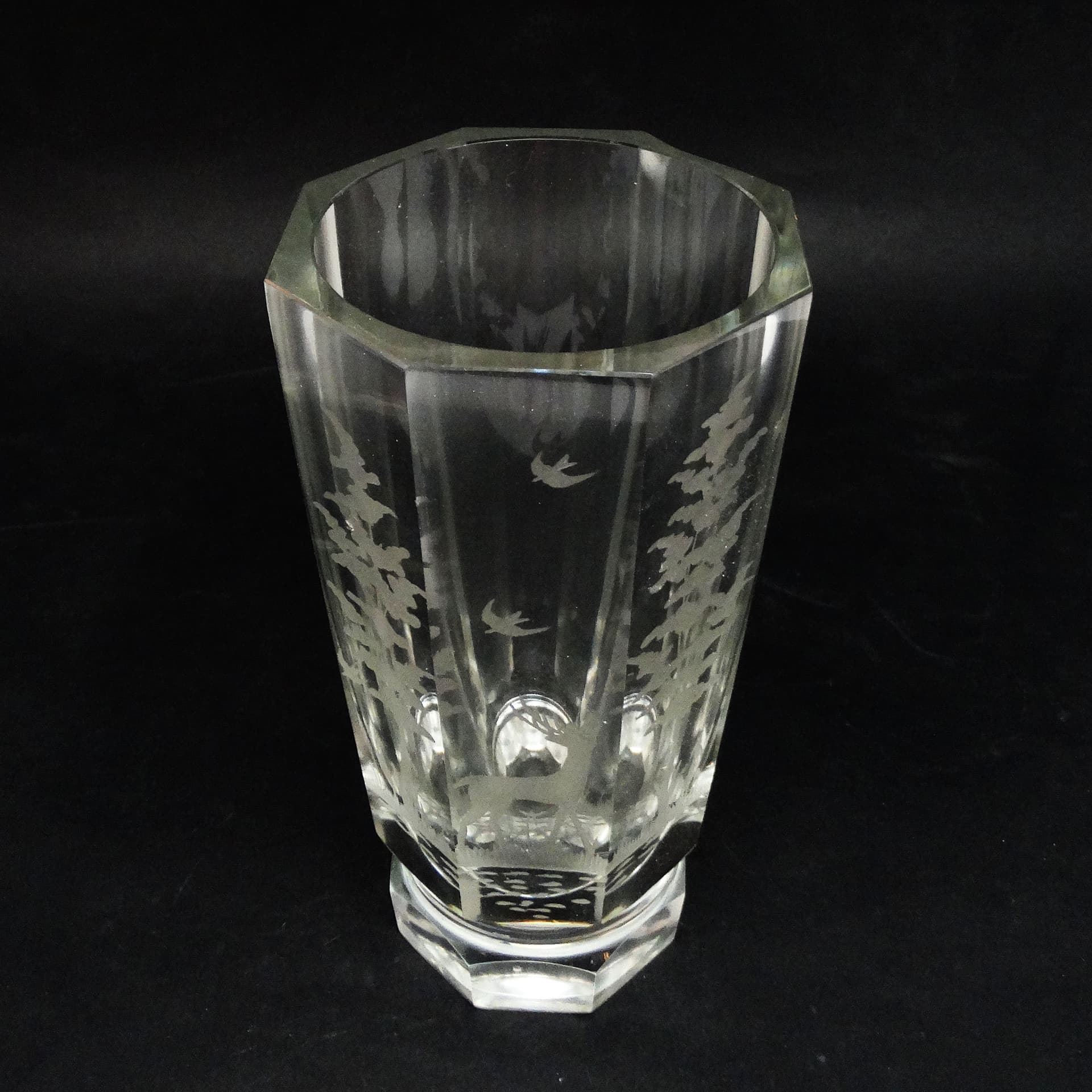 Art Deco vase, crystal, Moser, Czechoslovakia, 1930s. - 114501