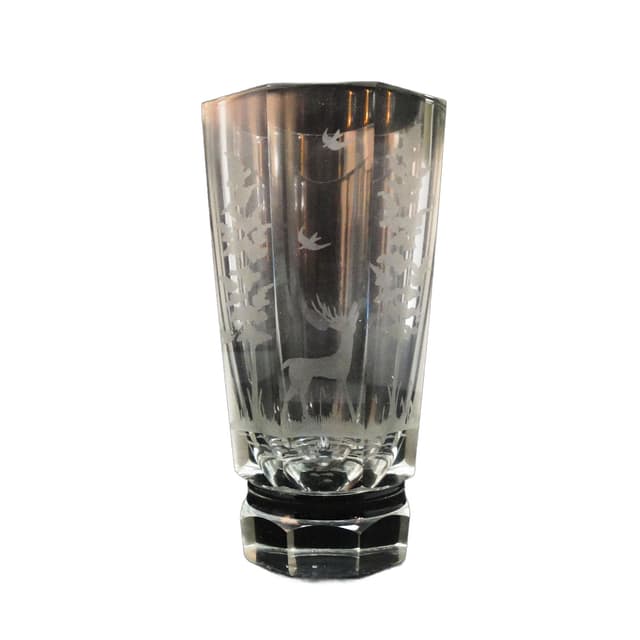 Art Deco vase, crystal, Moser, Czechoslovakia, 1930s. - DIMENSION