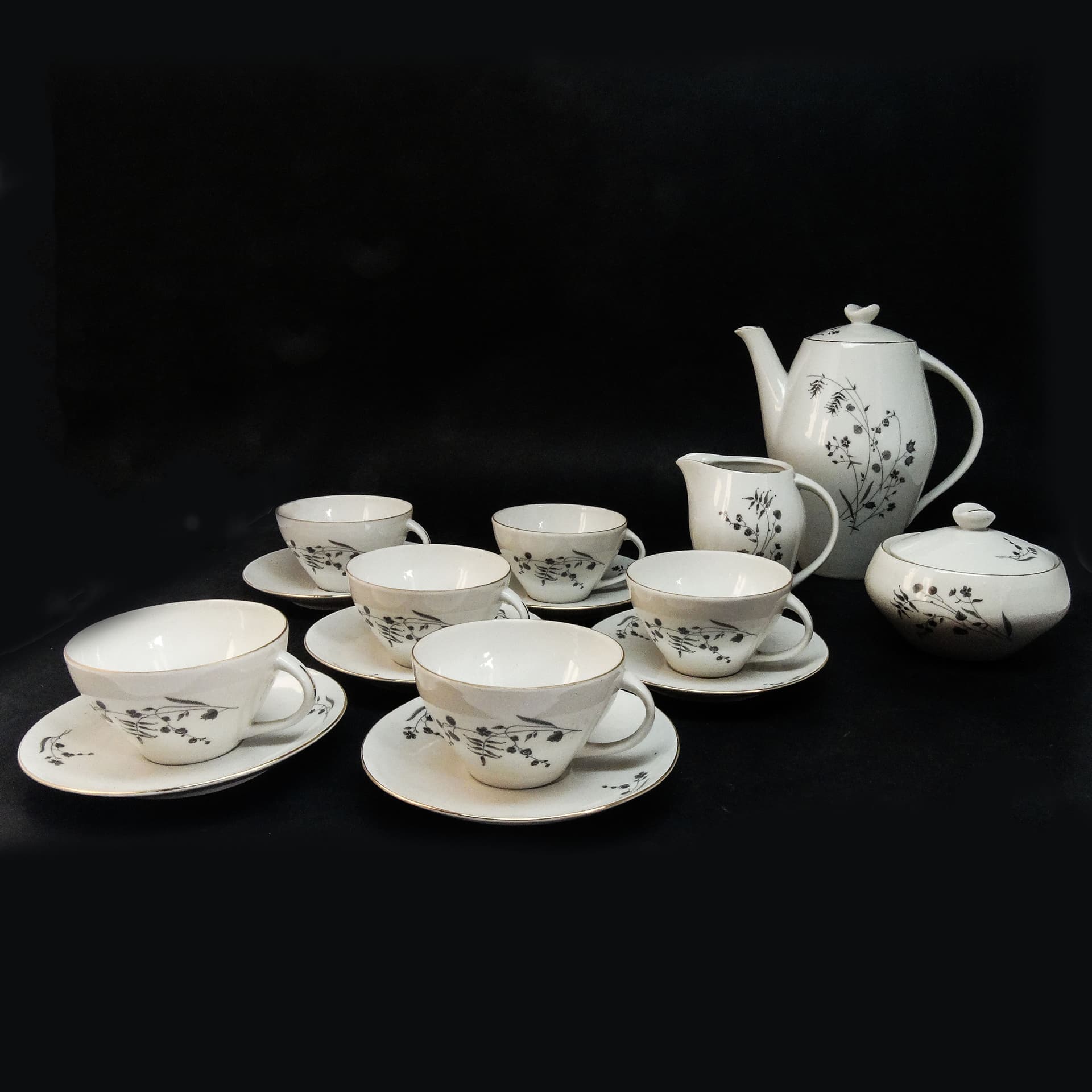 Joanna coffee set, Modernism, porcelain, Poland, 1970s. - 114515