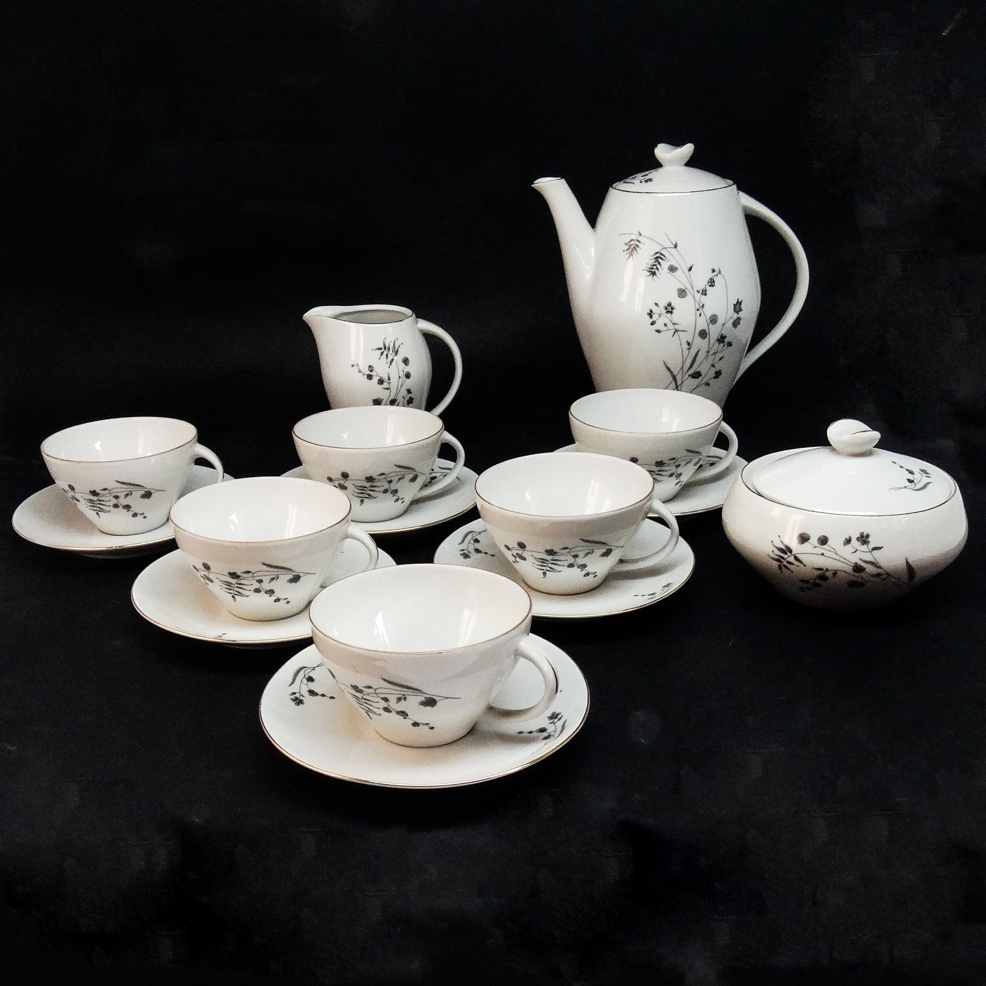 Joanna coffee set, Modernism, porcelain, Poland, 1970s. - 114511