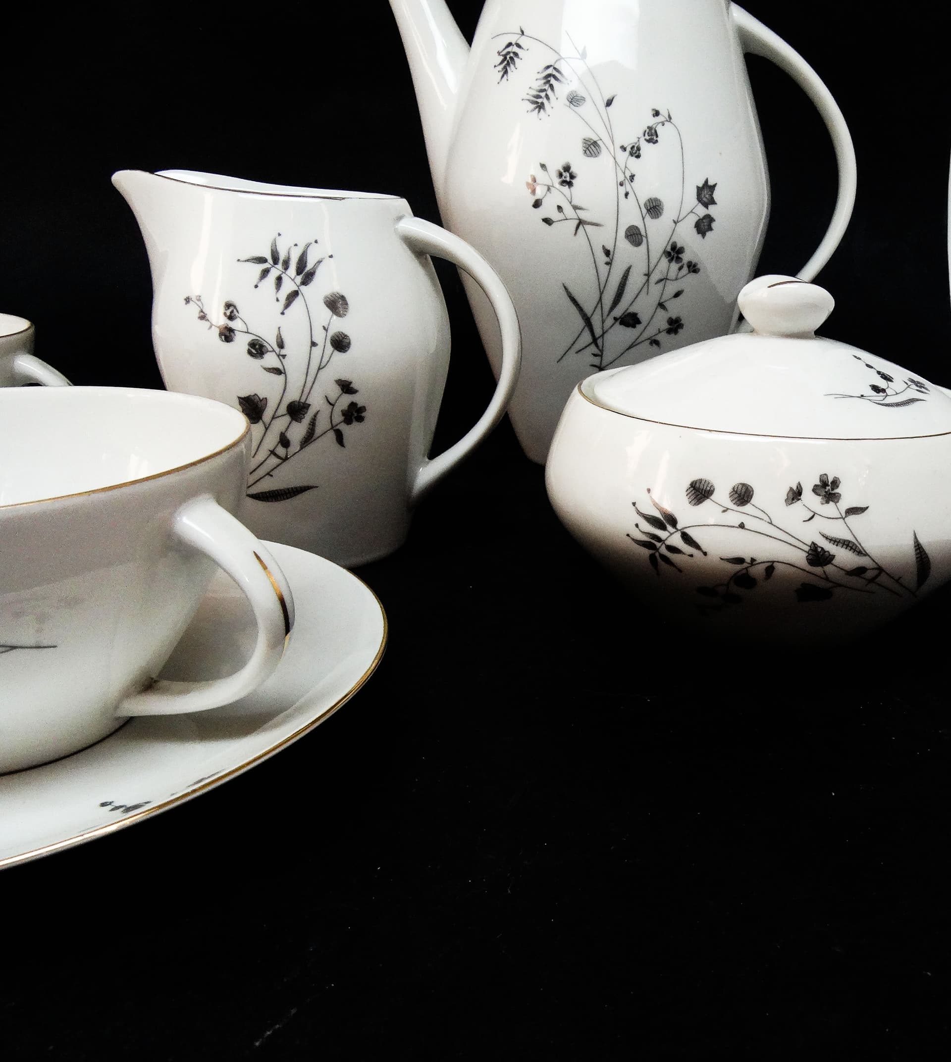 Joanna coffee set, Modernism, porcelain, Poland, 1970s. - 114517