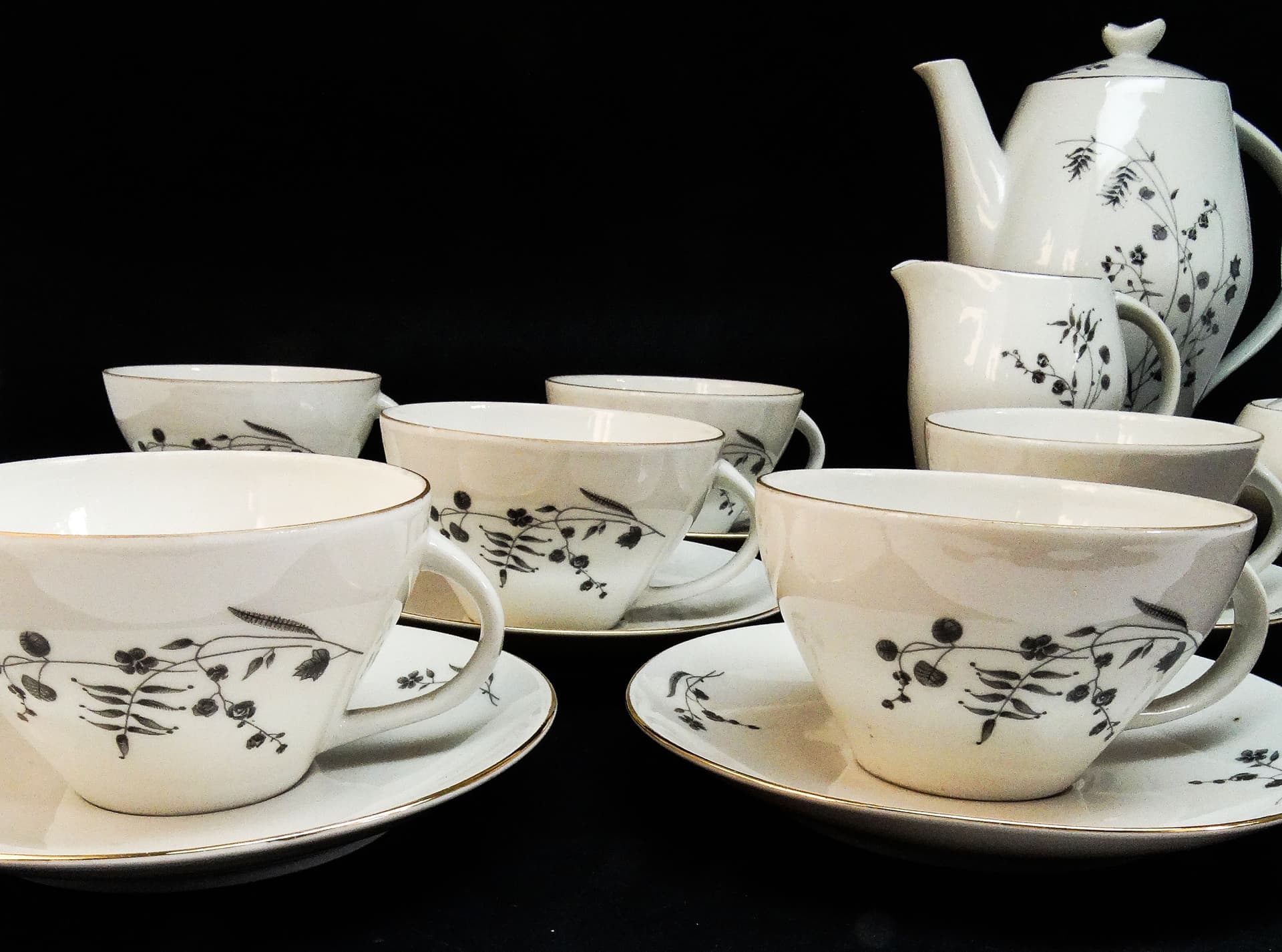 Joanna coffee set, Modernism, porcelain, Poland, 1970s. - 114519