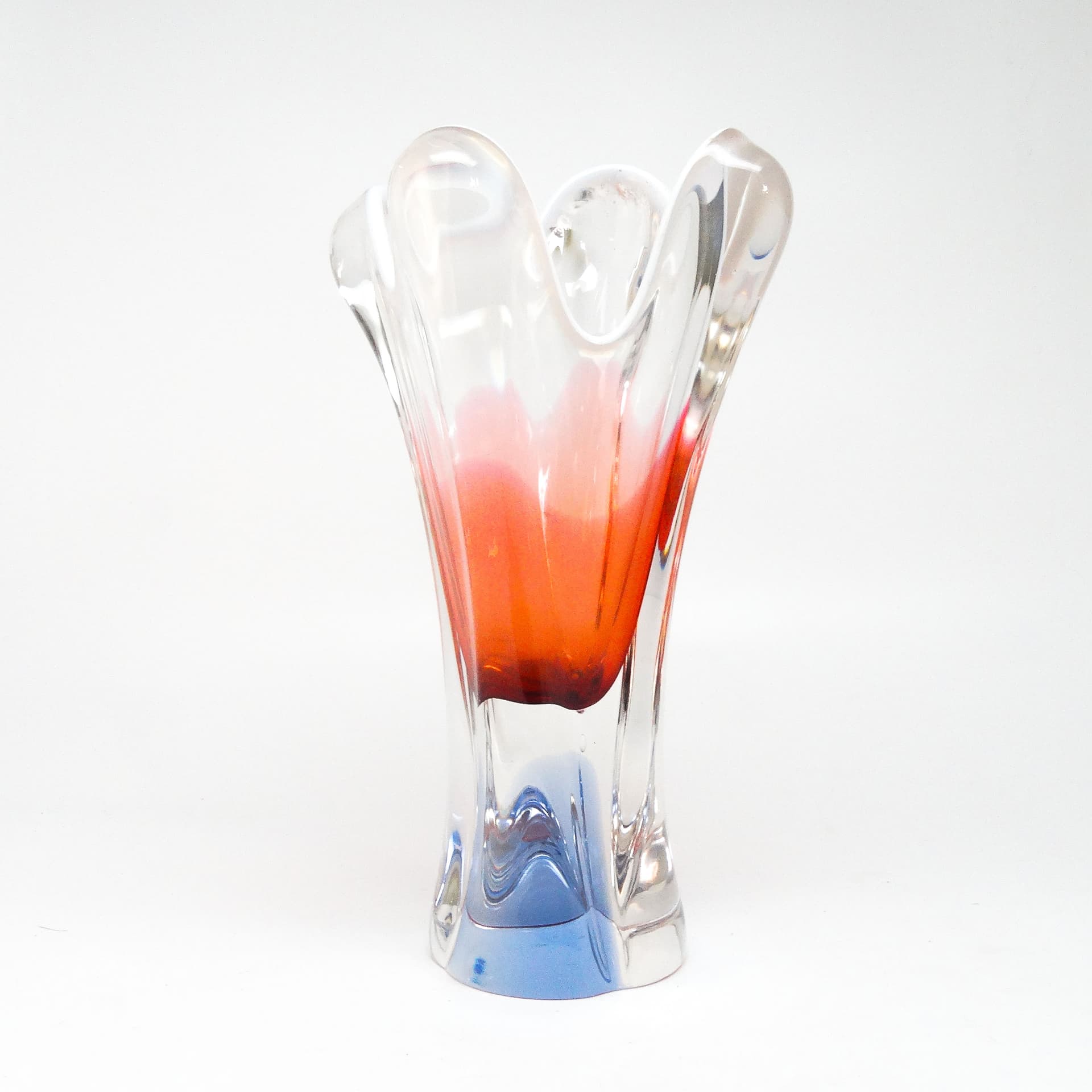 Wazon mid-century modern, szkło, proj. J. Hospodka, Czechosłowacja, lata 60. - 114540