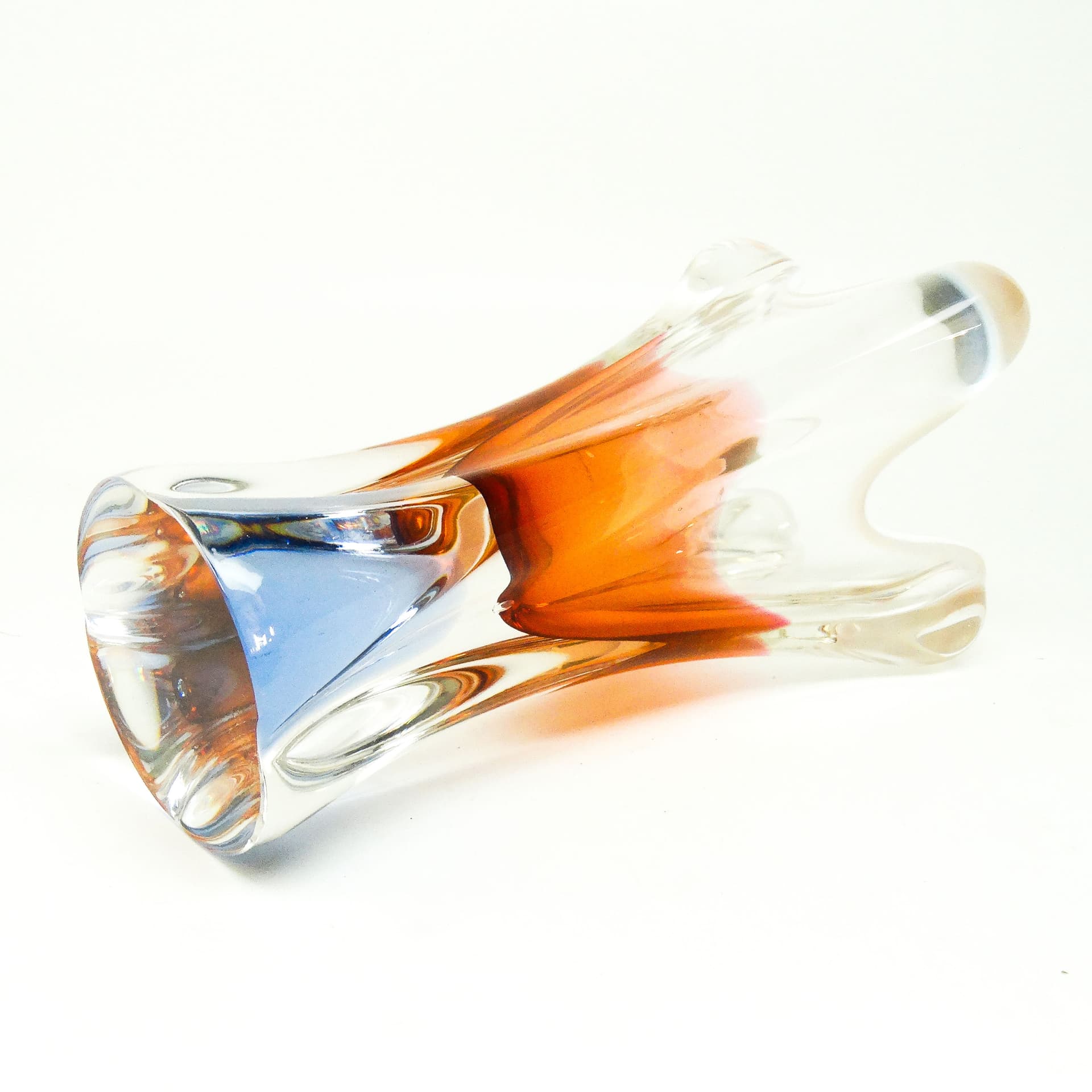 Wazon mid-century modern, szkło, proj. J. Hospodka, Czechosłowacja, lata 60. - 114548