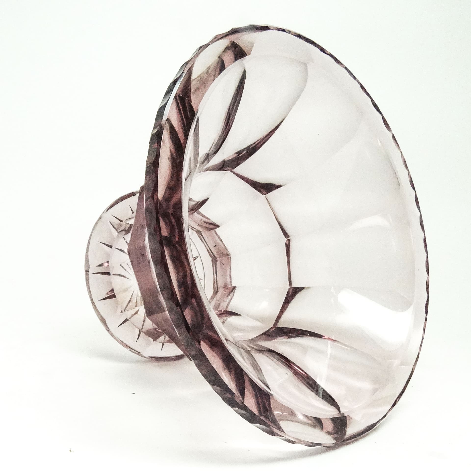 Wazon Art Deco, kryształ, proj. J. Hoffmann, Bohemia, Czechosłowacja, lata 30. - 114597