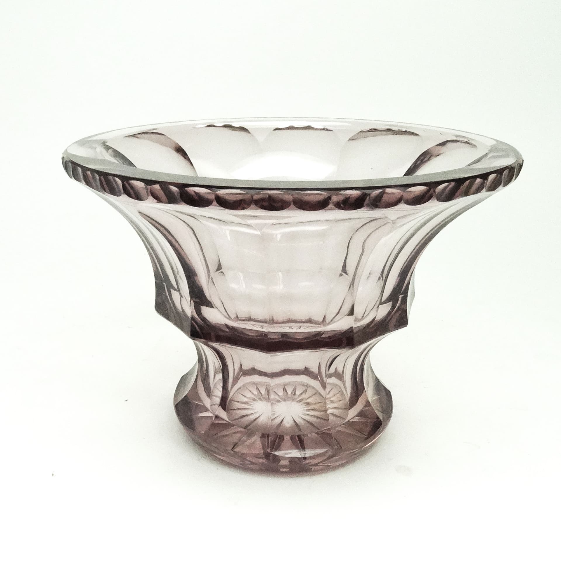 Wazon Art Deco, kryształ, proj. J. Hoffmann, Bohemia, Czechosłowacja, lata 30. - 114603