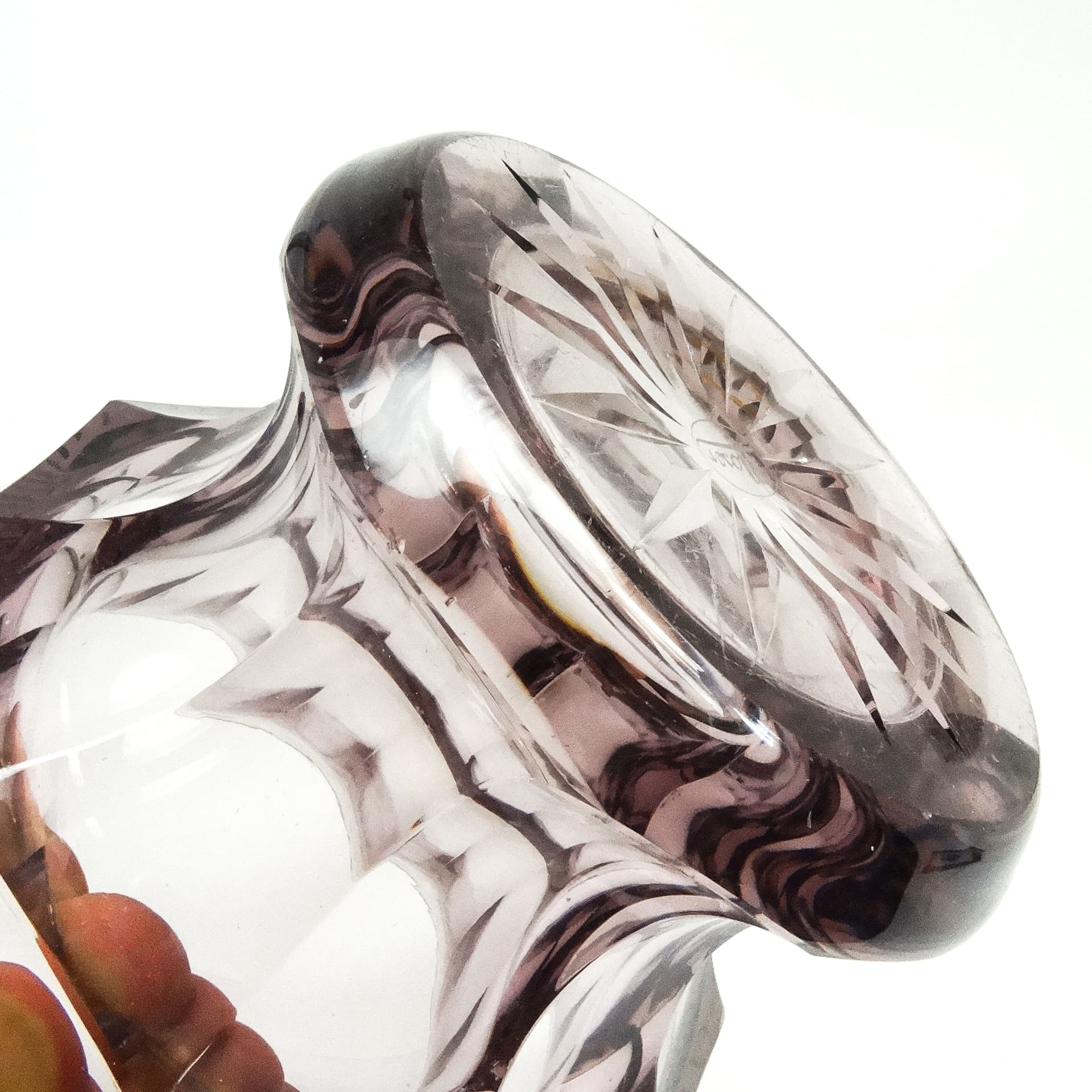 Wazon Art Deco, kryształ, proj. J. Hoffmann, Bohemia, Czechosłowacja, lata 30. - 114601