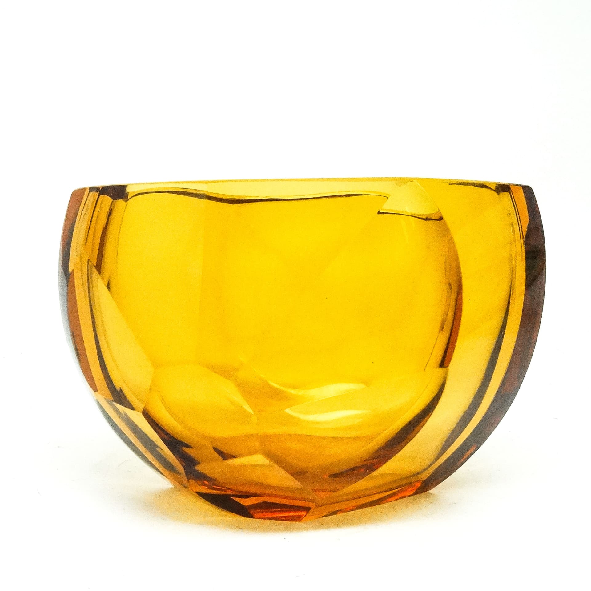 Art Deco jardiniere, crystal, Moser, Czechoslovakia, 1930s. - 114634