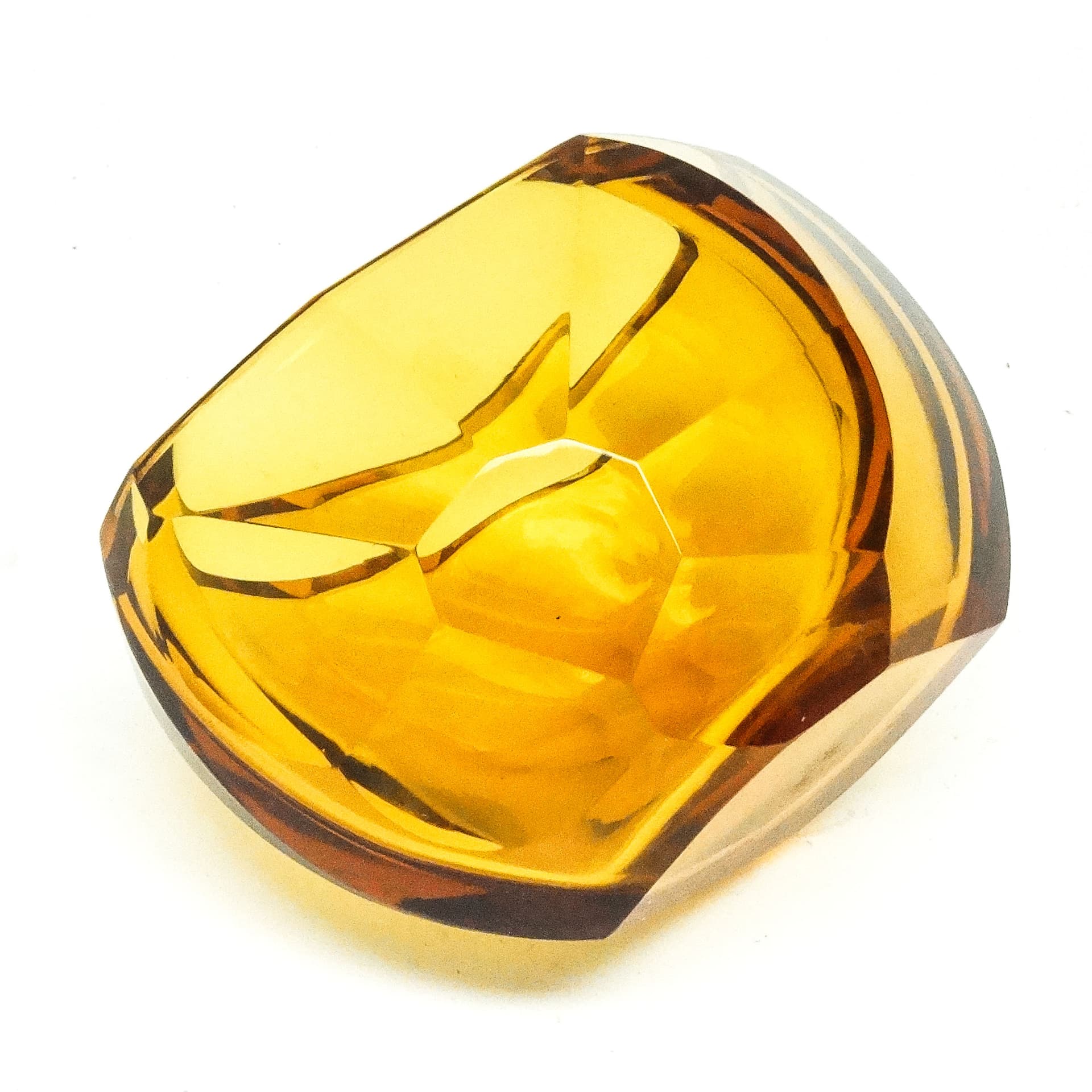 Art Deco jardiniere, crystal, Moser, Czechoslovakia, 1930s. - 114639