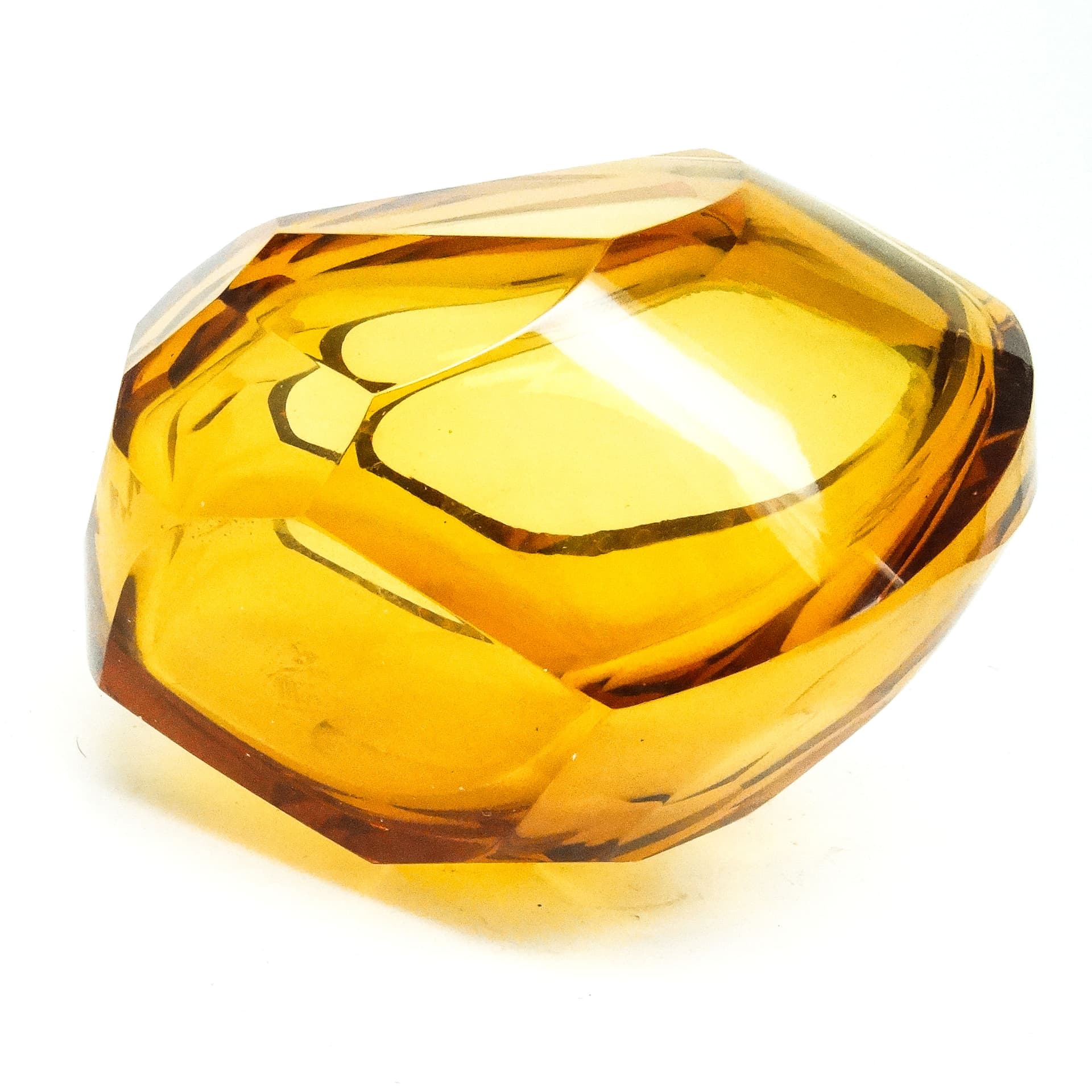 Art Deco jardiniere, crystal, Moser, Czechoslovakia, 1930s. - 114640