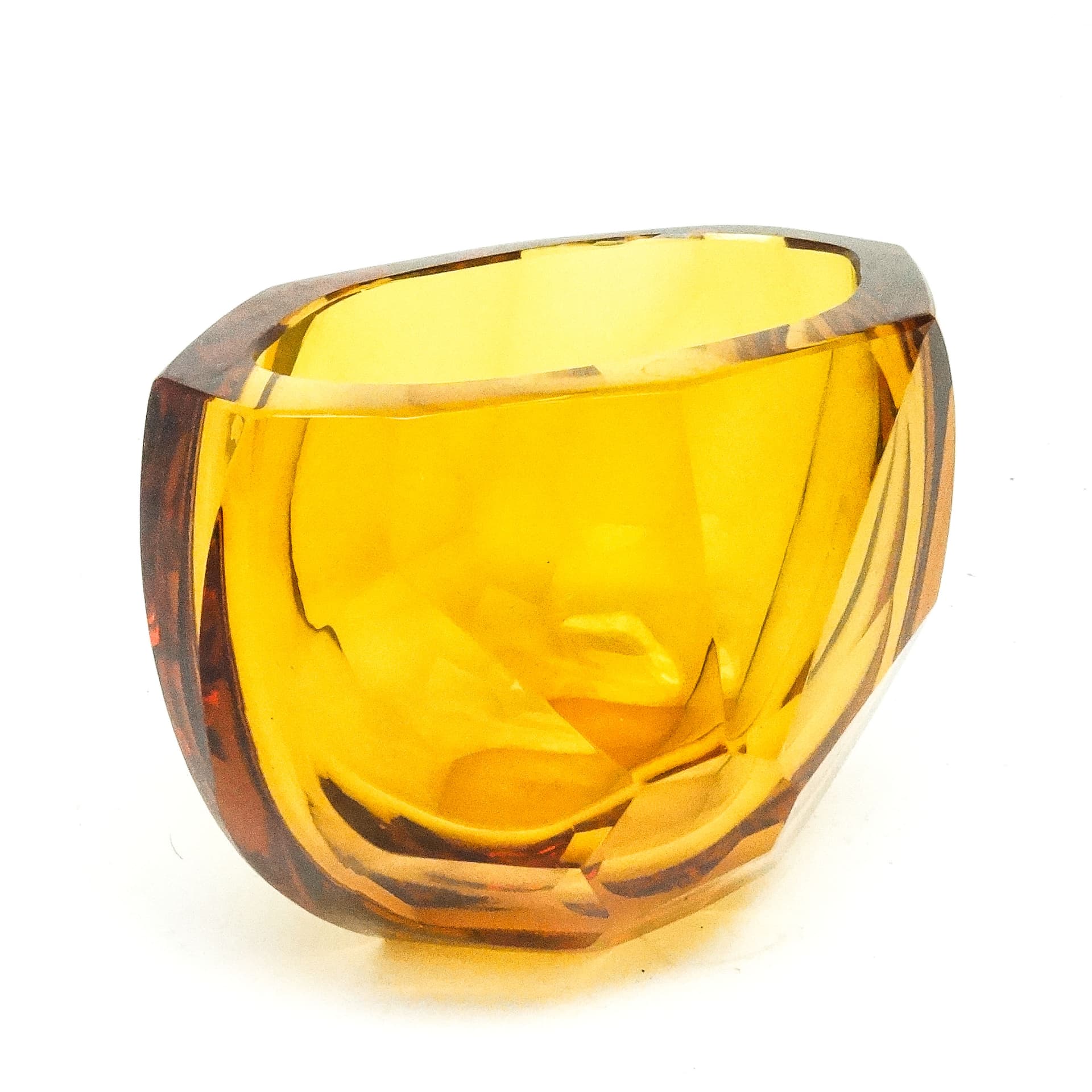 Art Deco jardiniere, crystal, Moser, Czechoslovakia, 1930s. - 114635