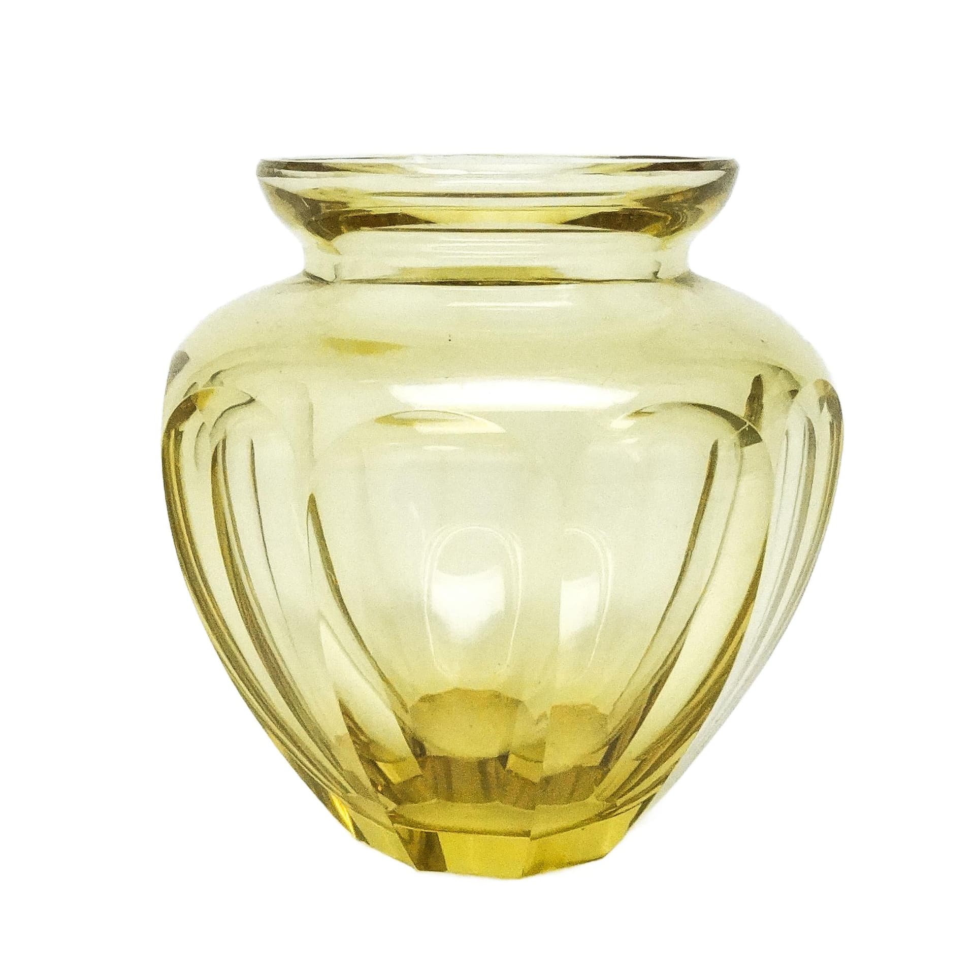 Wazon Art Deco, kryształ, proj. J. Hoffmann, Bohemia, Czechy, lata 30.