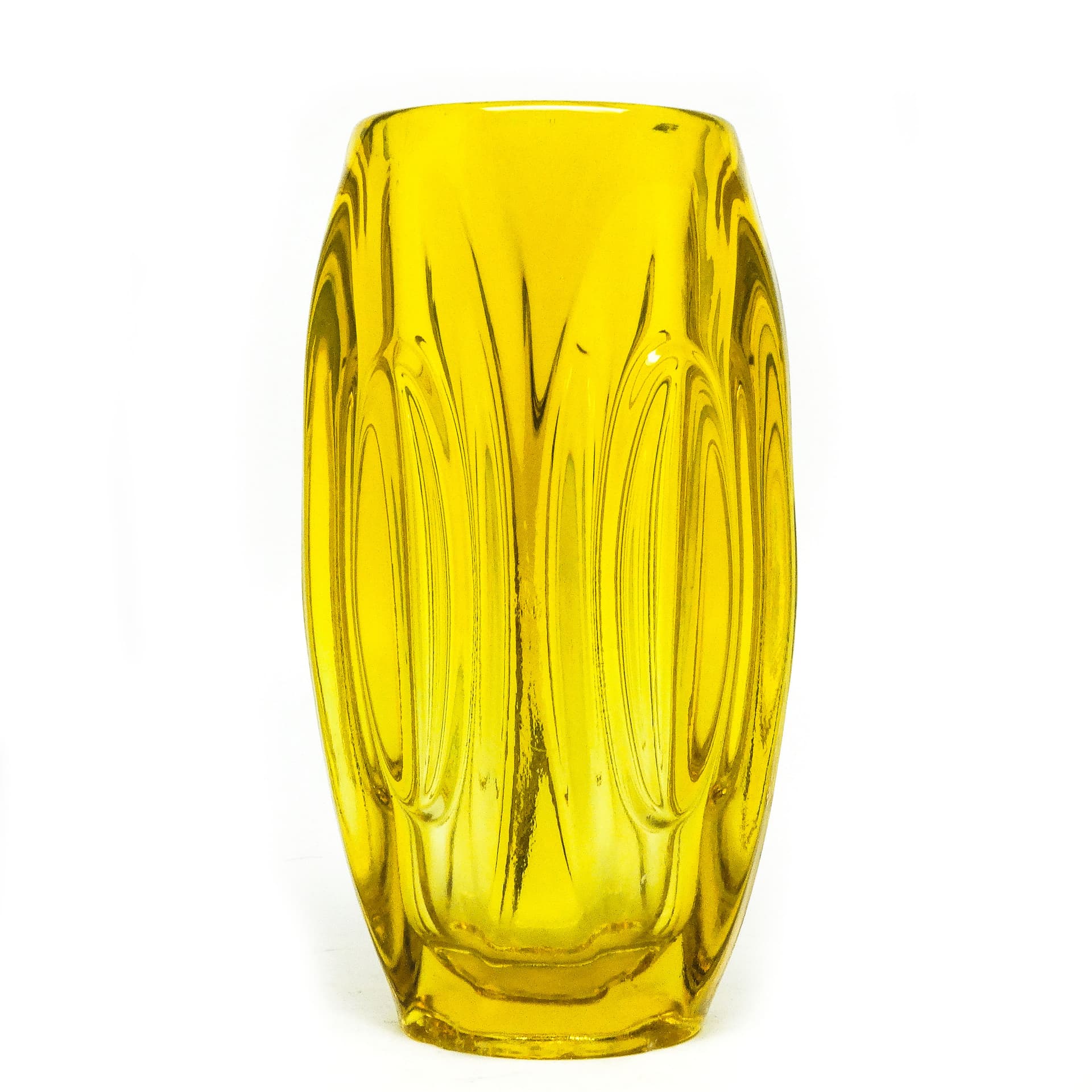 Wazon Art déco, szkło fioletowe, proj. R. Schrotter, Huta Szkła Inwald, Czechosłowacja, lata 30. - 114665