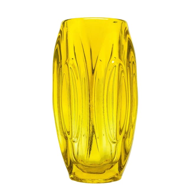 Wazon Art déco, szkło fioletowe, proj. R. Schrotter, Huta Szkła Inwald, Czechosłowacja, lata 30. - WYMIARY