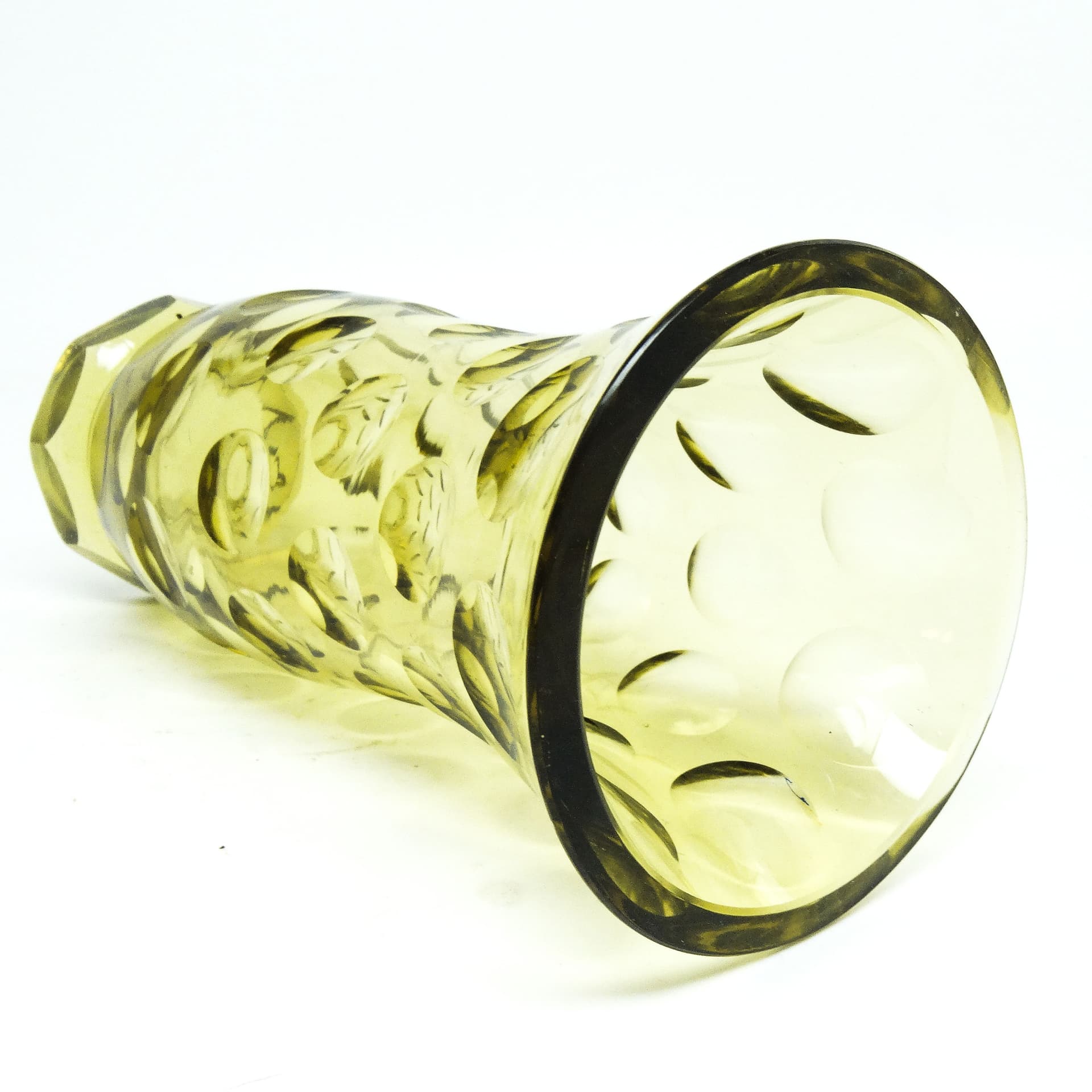 Wazon Art Deco, kryształ żółty, proj. J. Hoffmann, Moser, Czechosłowacja, lata 50. - 114781