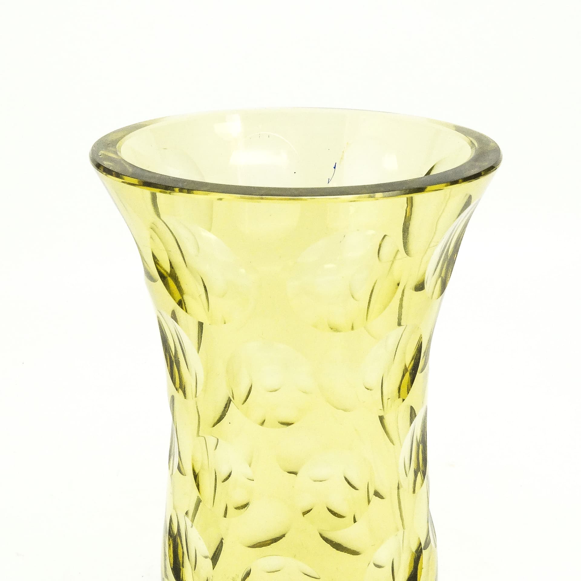 Wazon Art Deco, kryształ żółty, proj. J. Hoffmann, Moser, Czechosłowacja, lata 50. - 114777