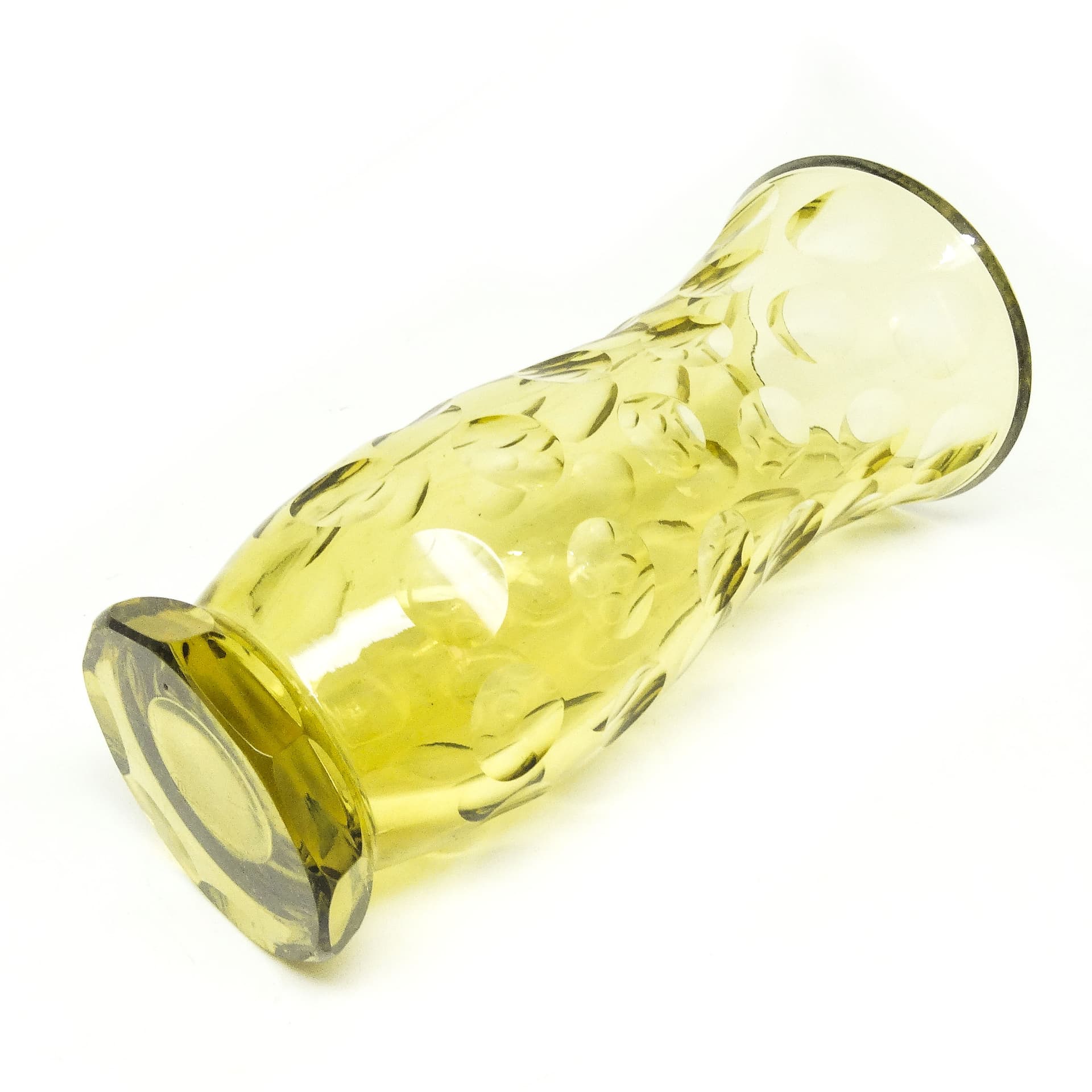 Wazon Art Deco, kryształ żółty, proj. J. Hoffmann, Moser, Czechosłowacja, lata 50. - 114780