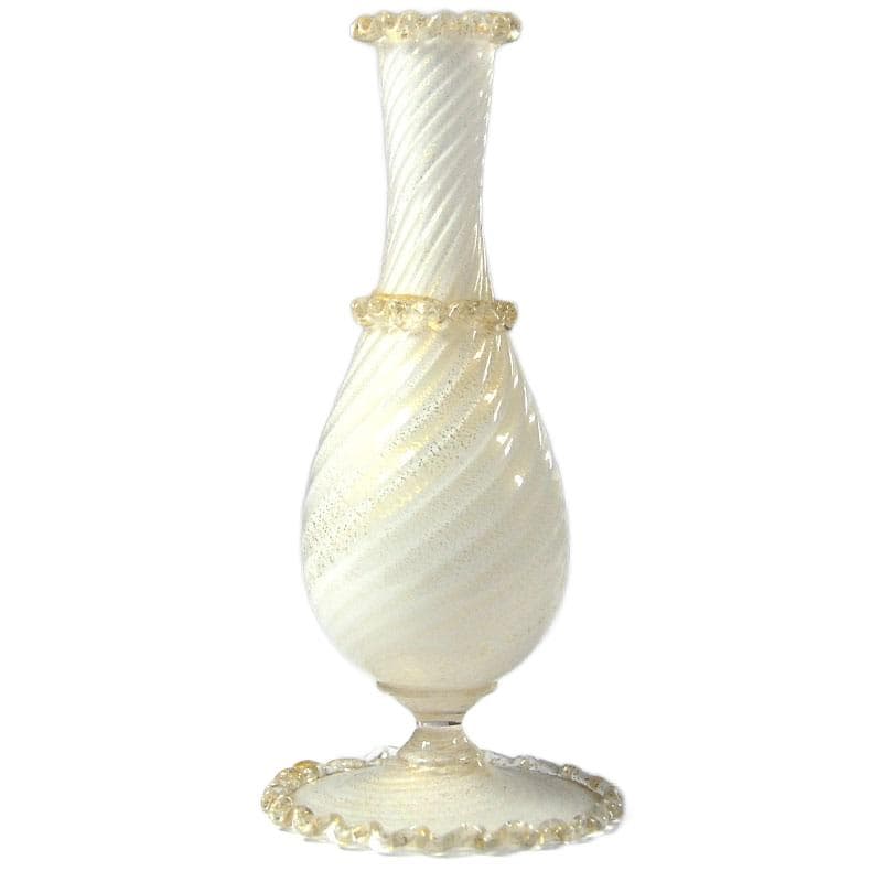 Ivory White Glass Vase, Murano, Italy, 1960s - 8263