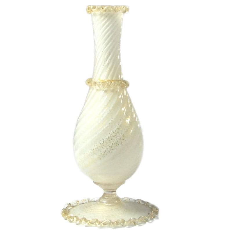 Ivory White Glass Vase, Murano, Italy, 1960s - 8264
