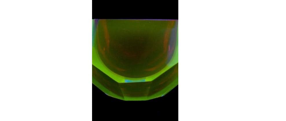 Murano desk organizer, modernism, red glass, by F. Poli, Italy, 1950s. - 114732