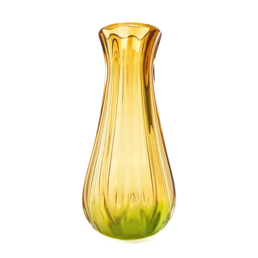 Wazon Murano Sommerso, mid-century modern, szkło, proj. F. Poli, Włochy, lata 50.