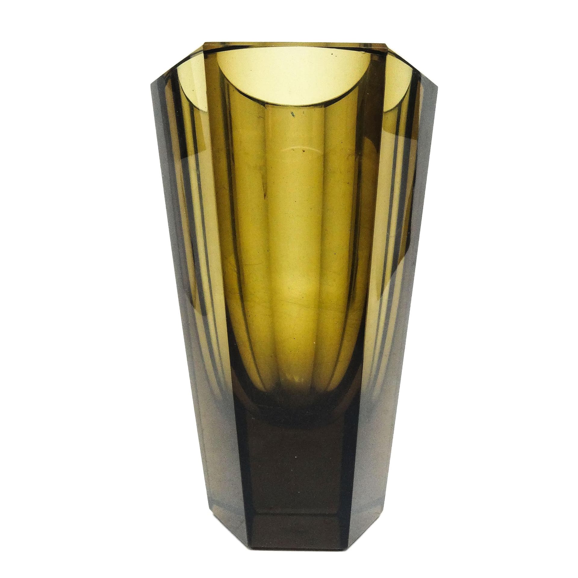 Art Deco vase, crystal, Moser, Czechoslovakia, 1930s.