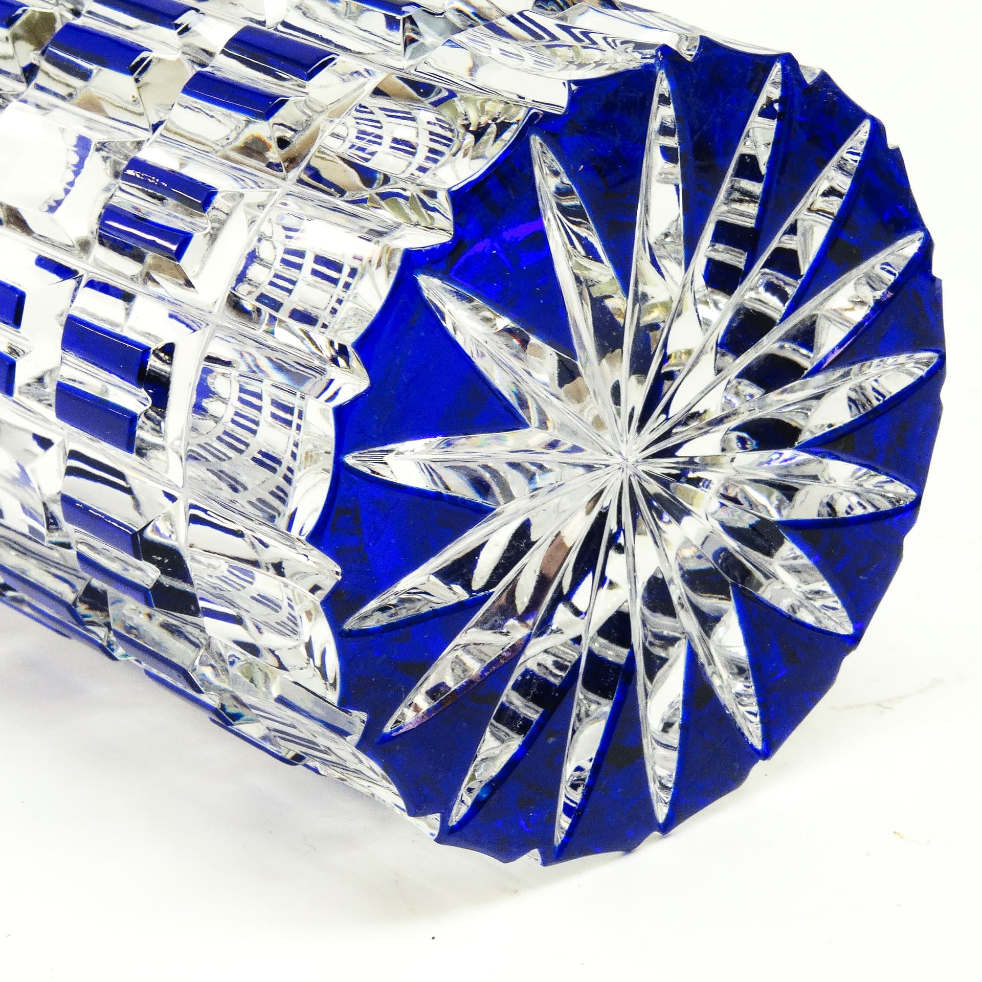 Wazon mid-century modern, szkło kobaltowe, Niemcy, lata 50. - 114931