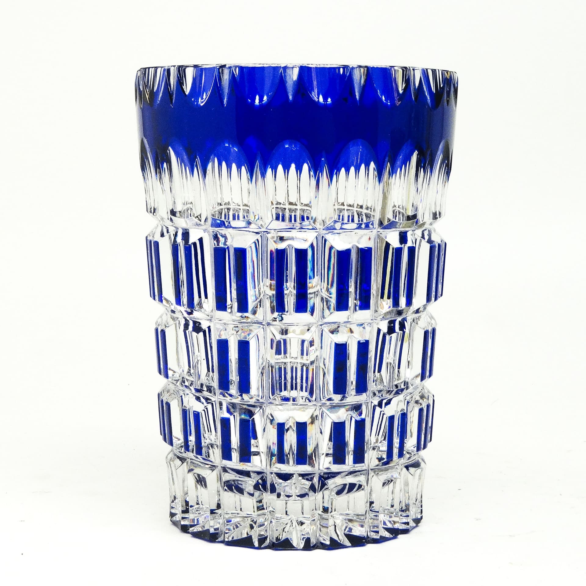 Wazon mid-century modern, szkło kobaltowe, Niemcy, lata 50. - 114926