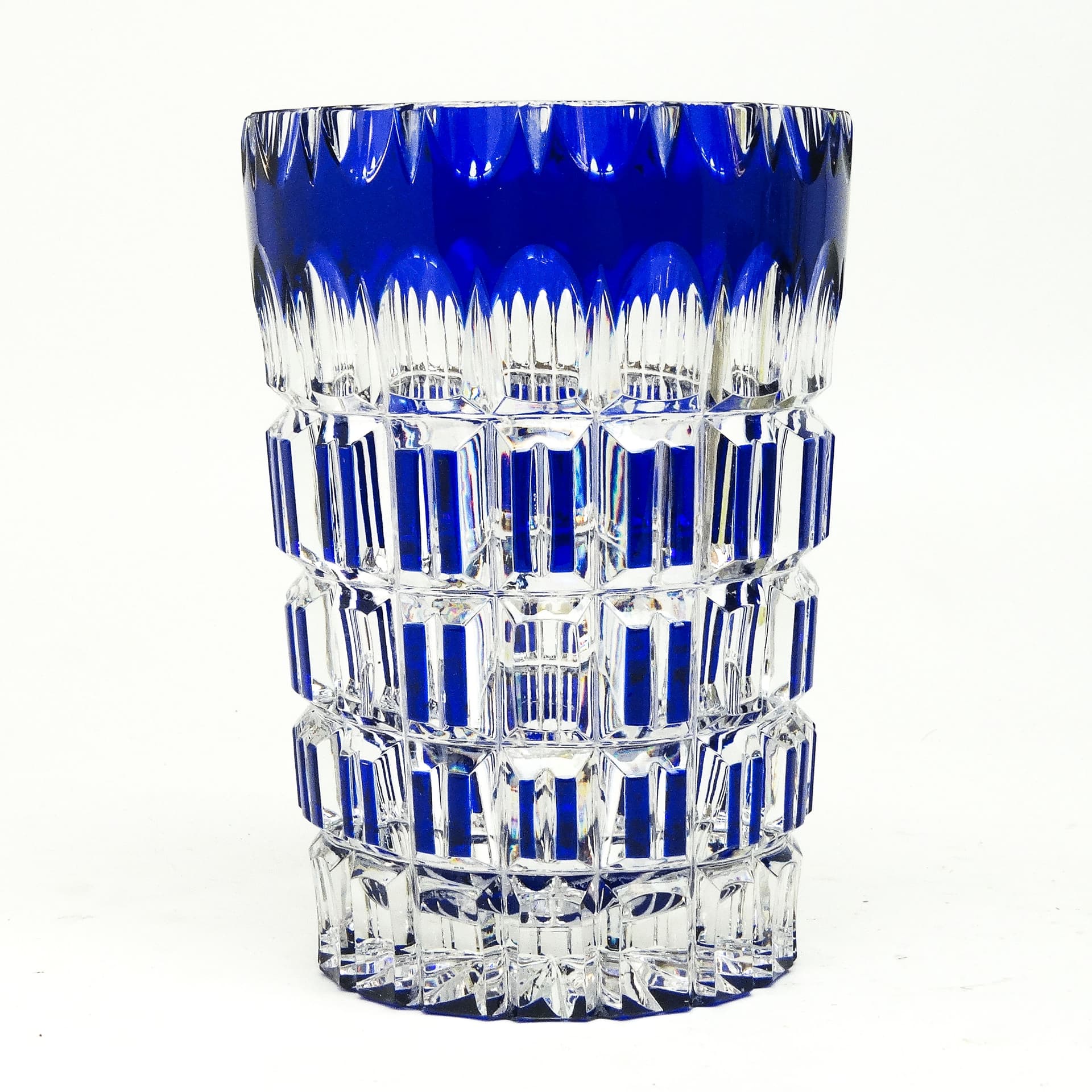 Wazon mid-century modern, szkło kobaltowe, Niemcy, lata 50. - 114927