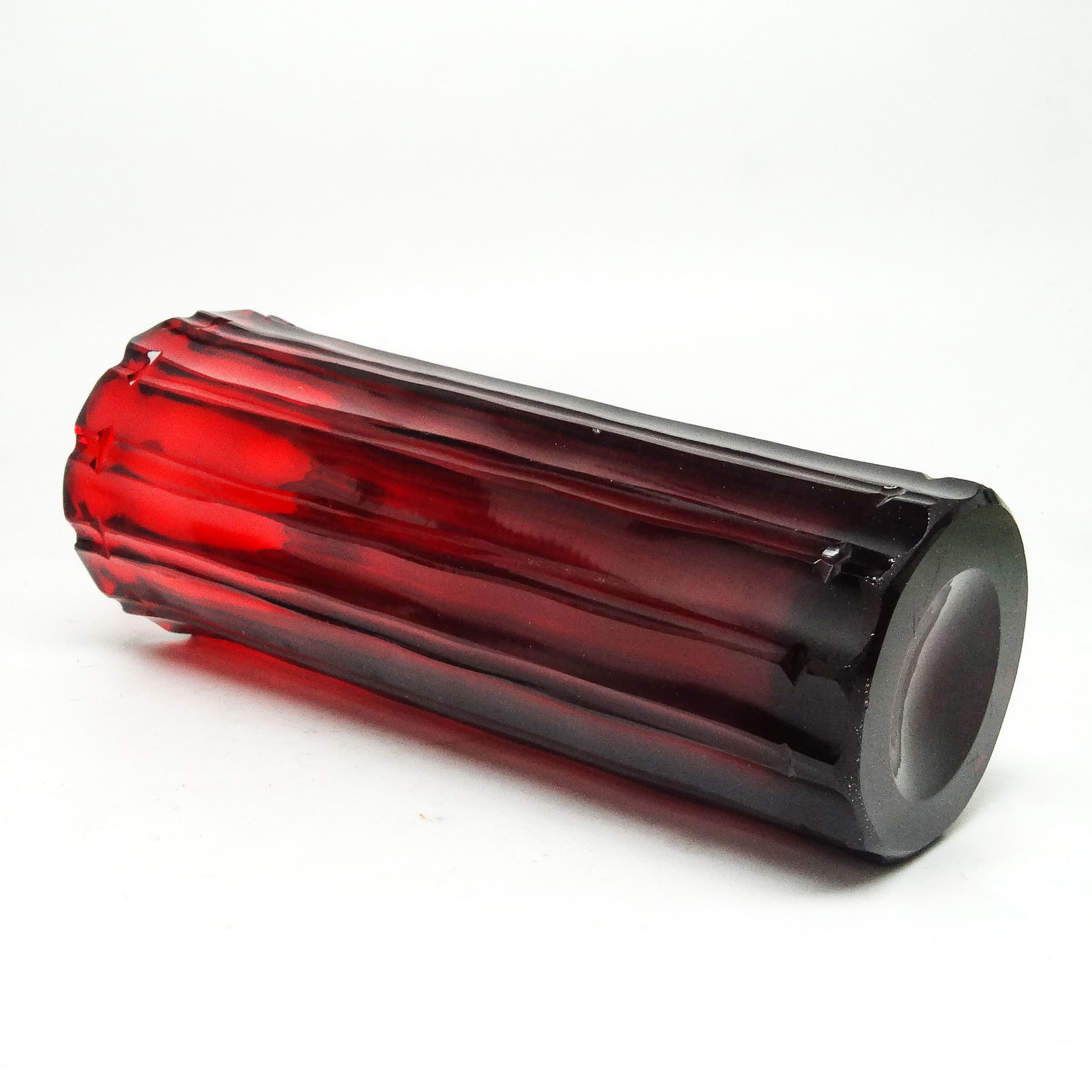 Wazon Biedermeier, kryształ rubinowy, Bohemia, Czechy, XIX w. - 114979