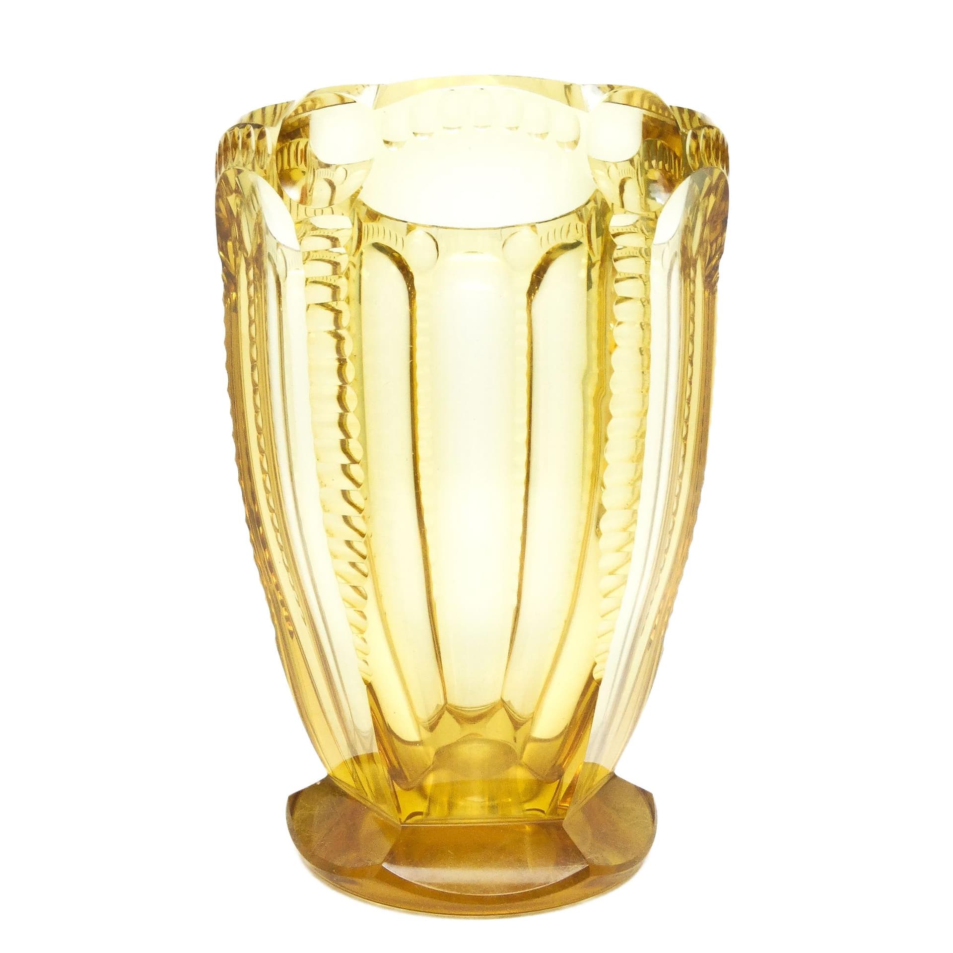 Art Deco vase, crystal, Moser, Czechoslovakia, 1930s.