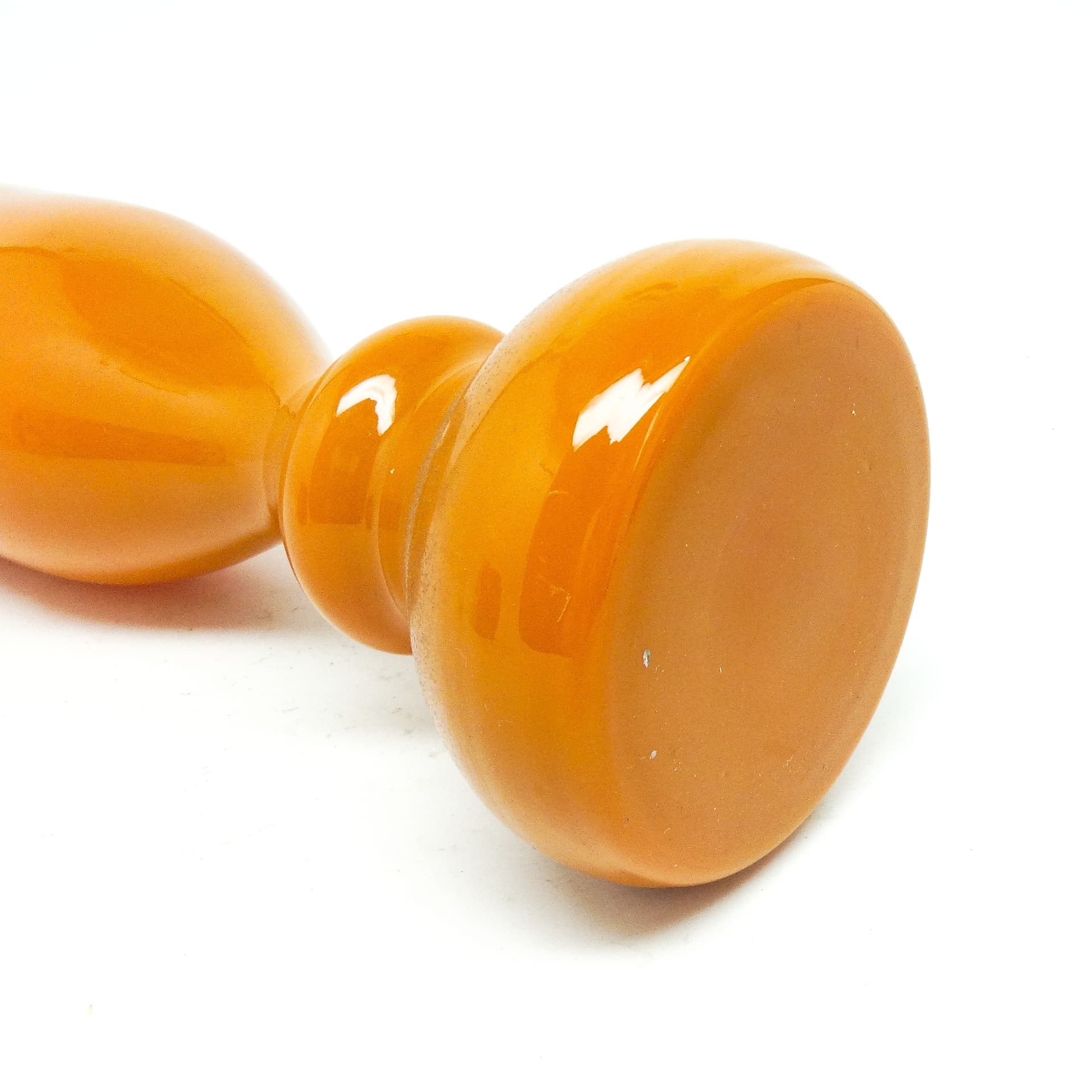 Wazon Aniołek, modernizm, szkło pomarańcz, proj. S. Sadowski, Polska, lata 70. - 115026