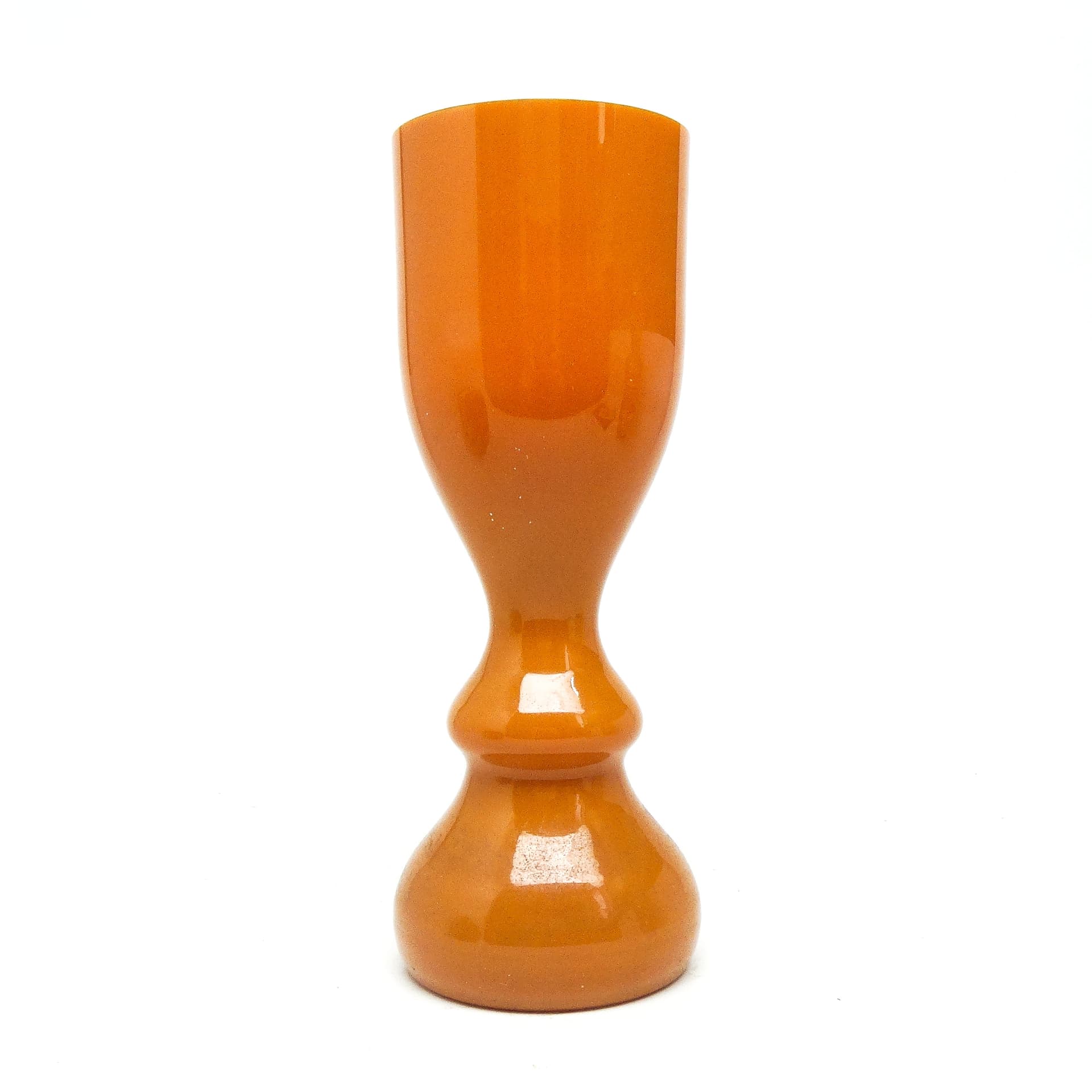 Wazon Aniołek, modernizm, szkło pomarańcz, proj. S. Sadowski, Polska, lata 70. - 115020