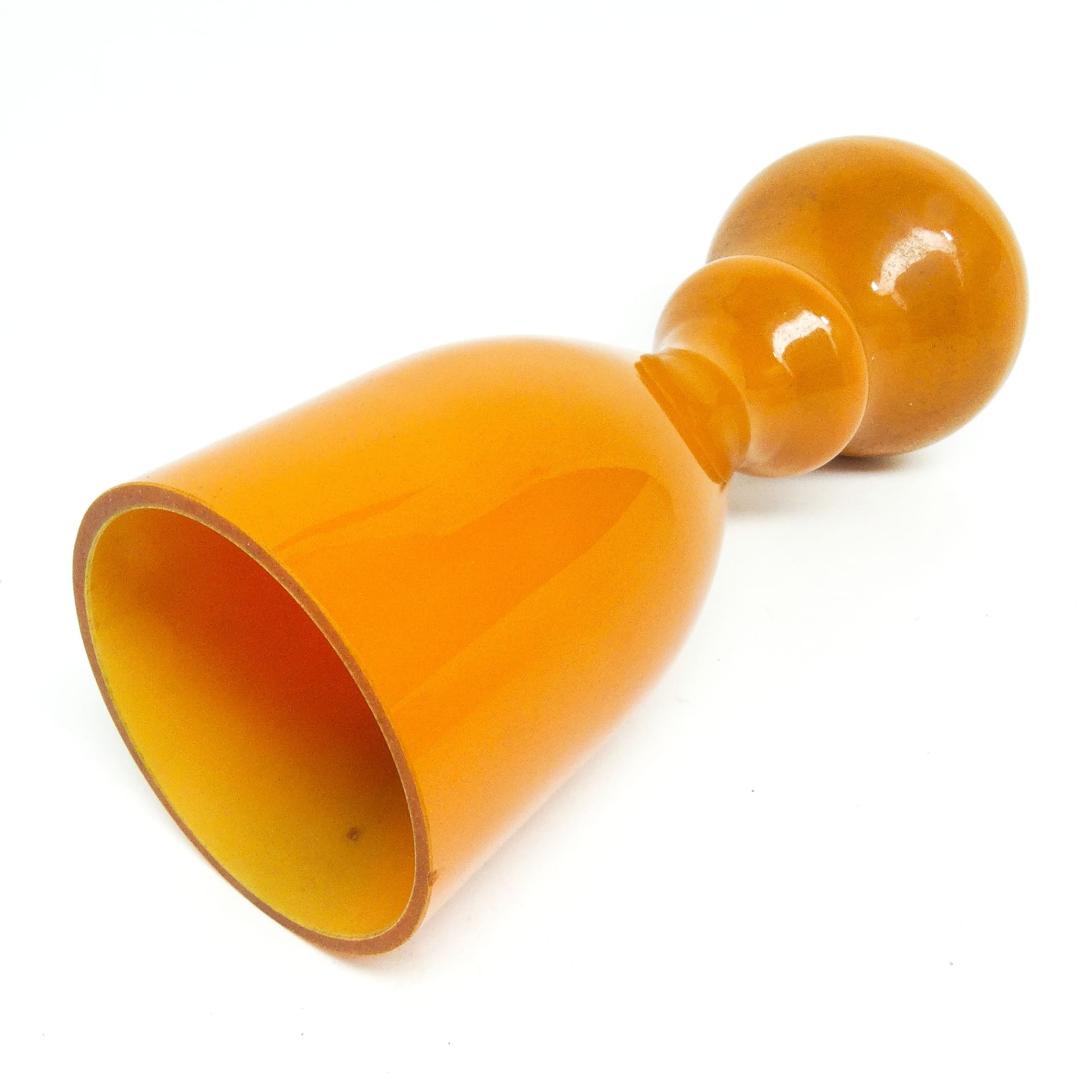 Wazon Aniołek, modernizm, szkło pomarańcz, proj. S. Sadowski, Polska, lata 70. - 115025