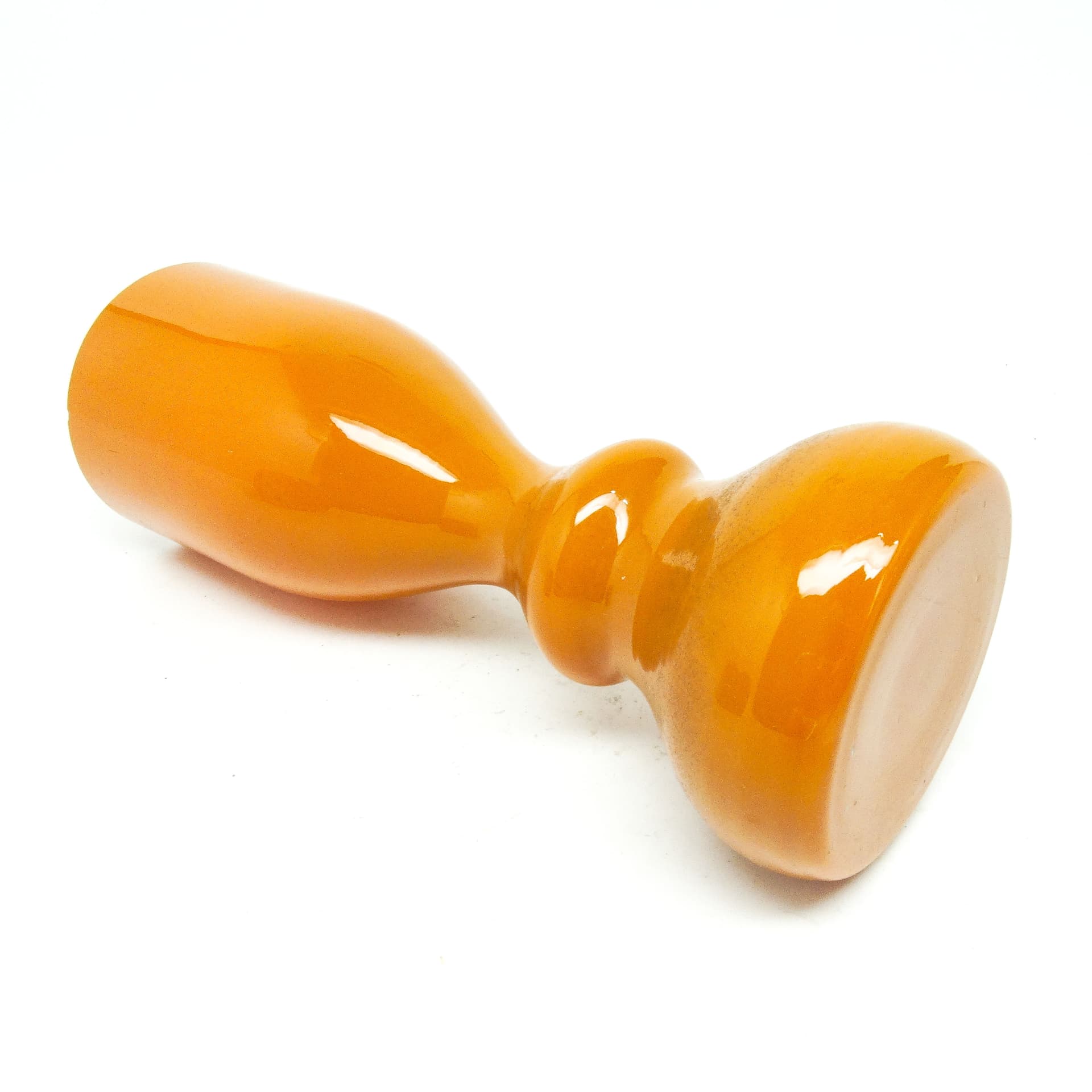 Wazon Aniołek, modernizm, szkło pomarańcz, proj. S. Sadowski, Polska, lata 70. - 115027