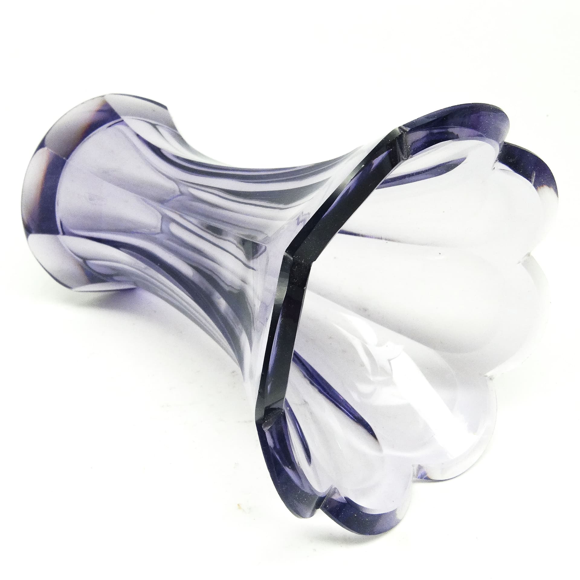 Wazon Art Deco, kryształ, Bohemia, Czechosłowacja, lata 30. - 115099