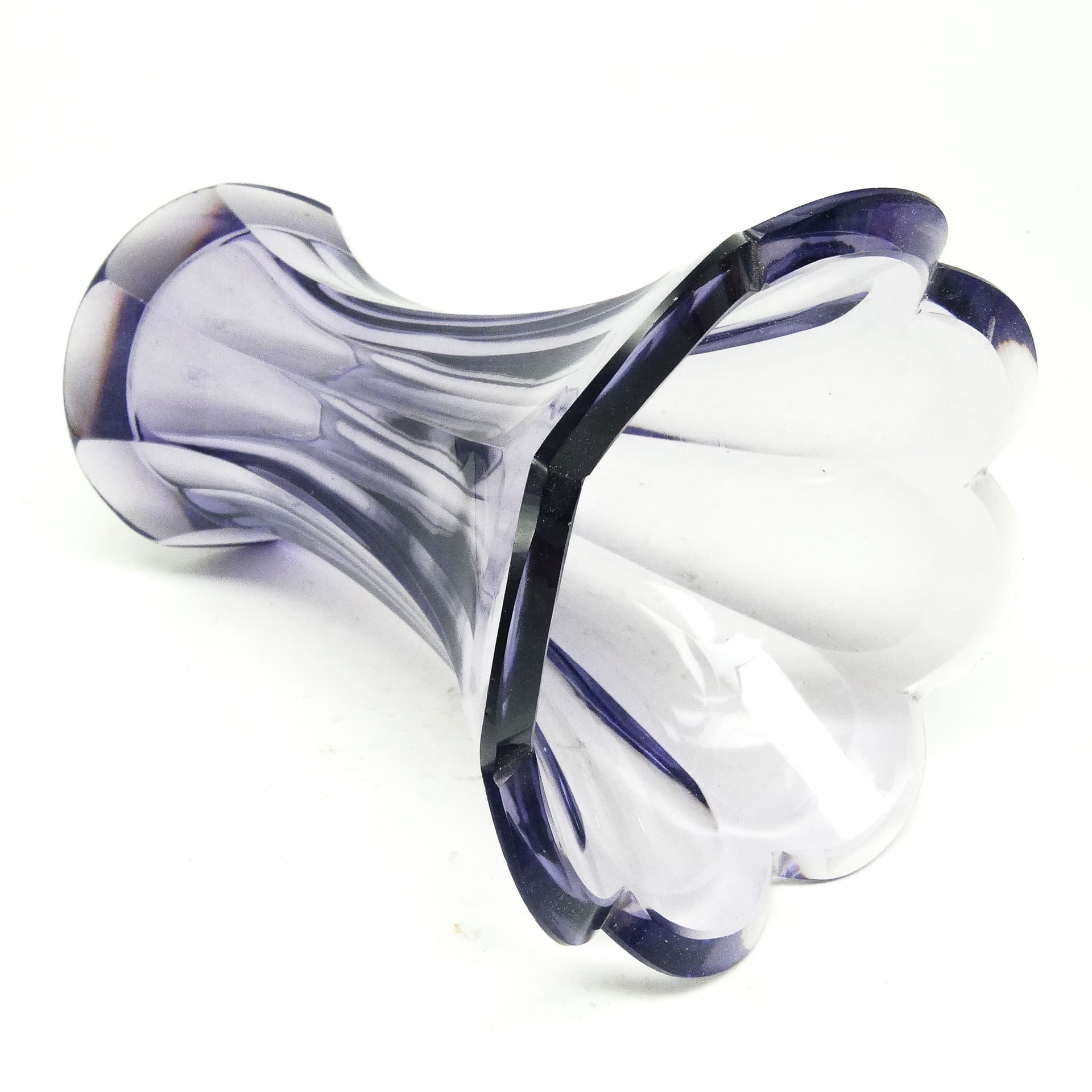 Wazon Art Deco, kryształ, Bohemia, Czechosłowacja, lata 30. - 115100