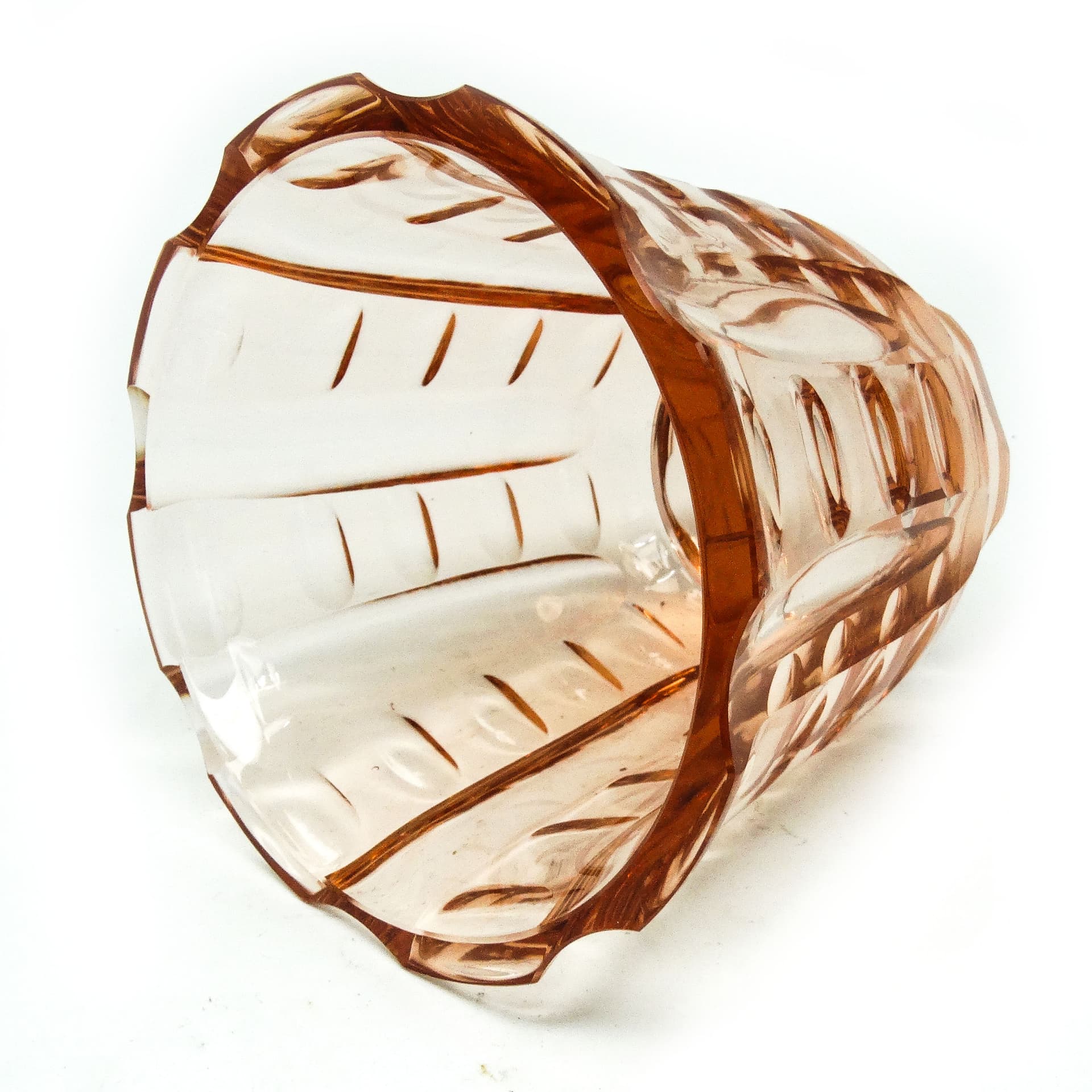 Wazon Art Deco, kryształ, Bohemia, Czechosłowacja, lata 30. - 115153