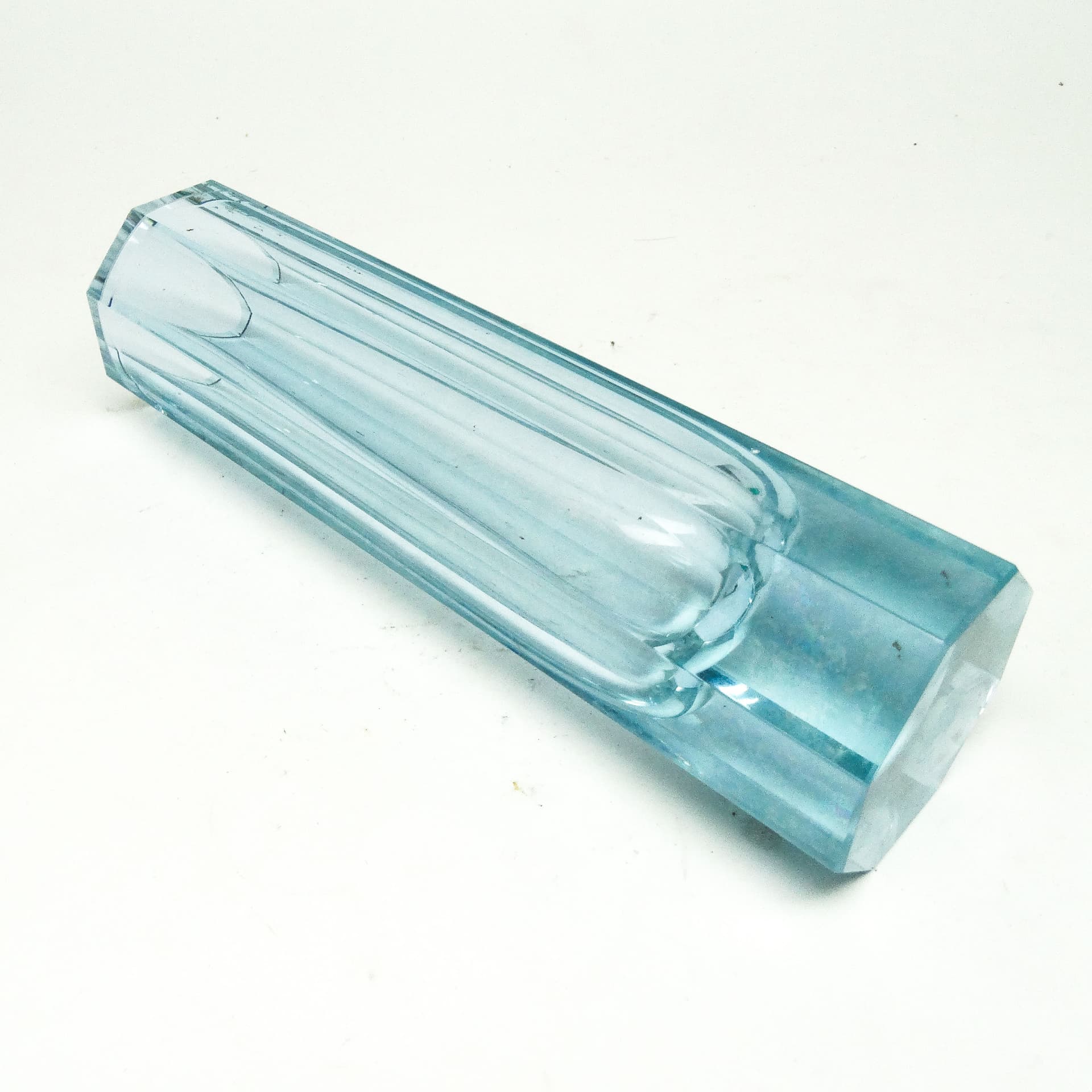 Wazon Art Deco, szkło aleksandrytowe kryształ, Czechosłowacja, lata 30. - 115183