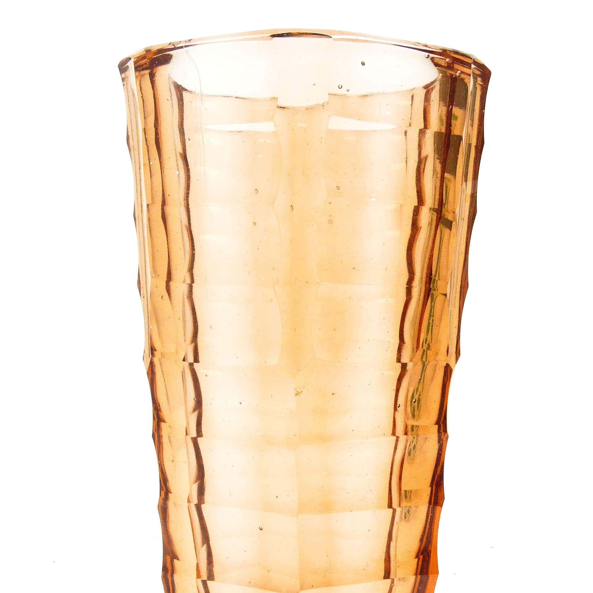 Wazon Art Deco, szkło kryształowe rozalinowe, Huta Zawiercie, Polska, lata 30. - 115197