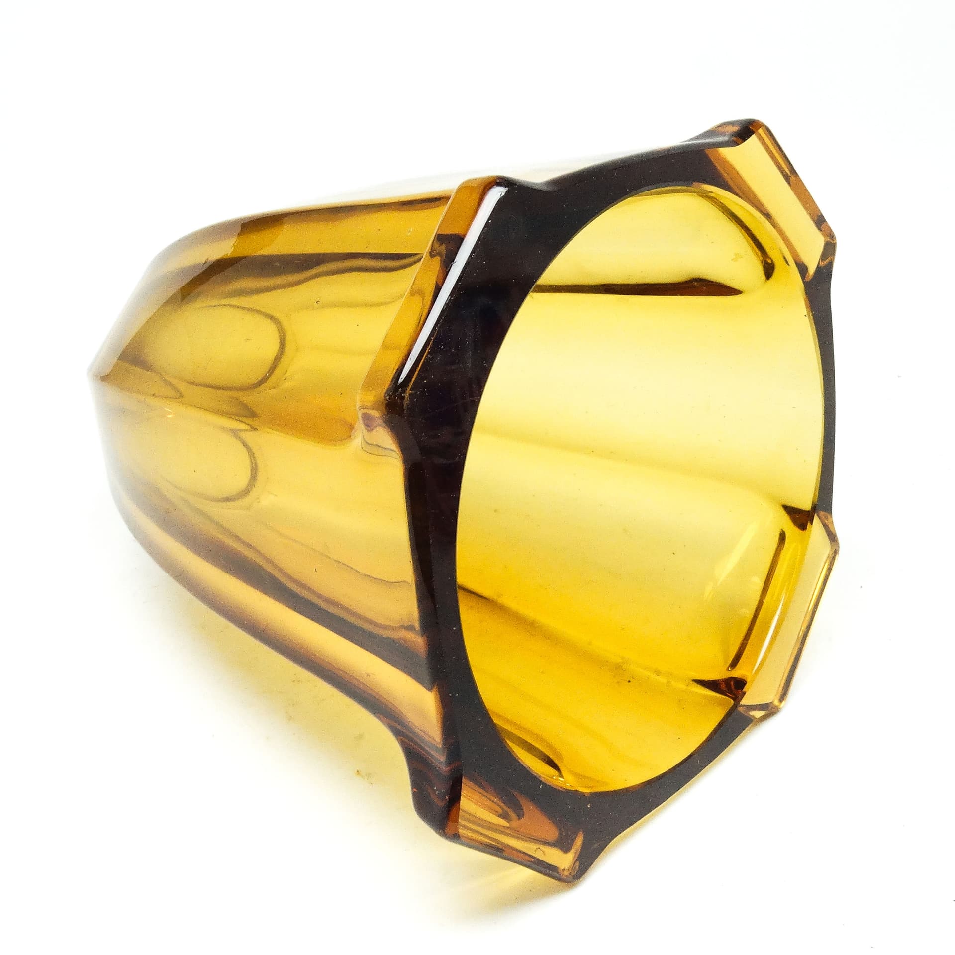 Wazon art déco, szkło fioletowe, proj. R. Schrotter, Huta Szkła Inwald, Czechosłowacja, lata 30. - 115234