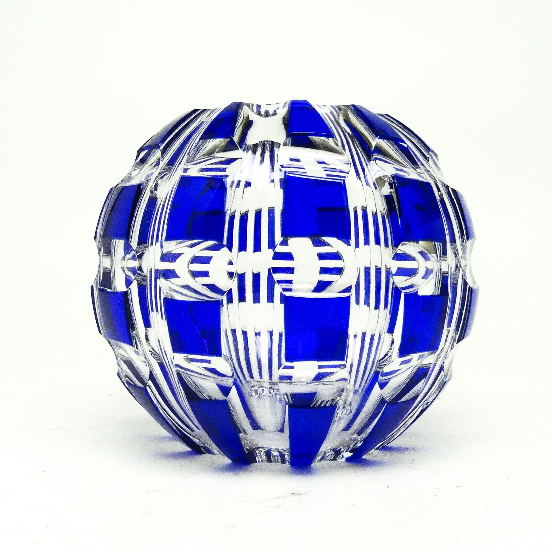 Wazon mid-century modern, szkło kobaltowe, Niemcy, lata 50. - 115249