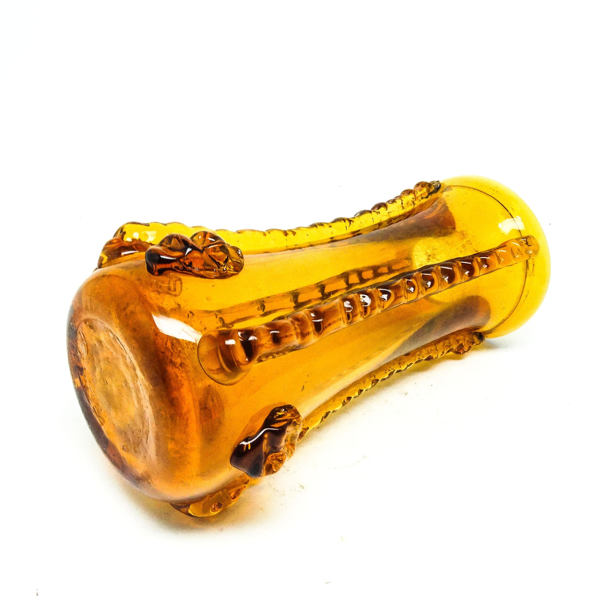 Wazon postmodernizm, szkło pomarańczowe, Polska, lata 70. - 115265