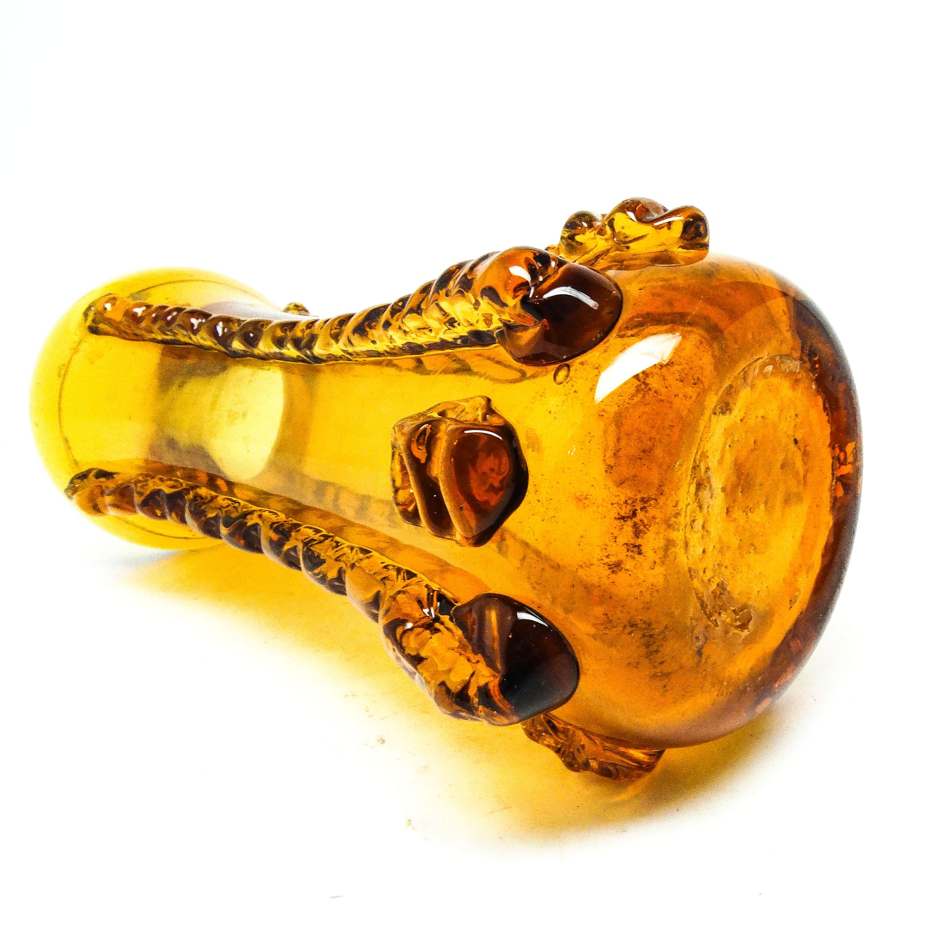 Wazon postmodernizm, szkło pomarańczowe, Polska, lata 70. - 115269