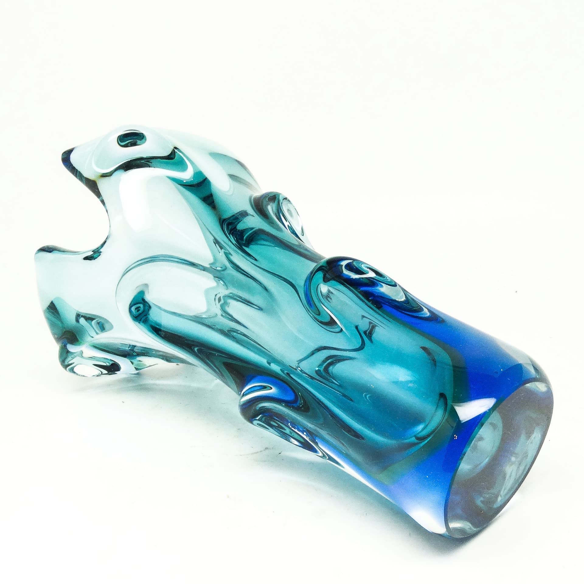 Wazon mid-century modern, szkło multicolor, proj. J. Hospodka, Czechosłowacja, lata 60. - 115386