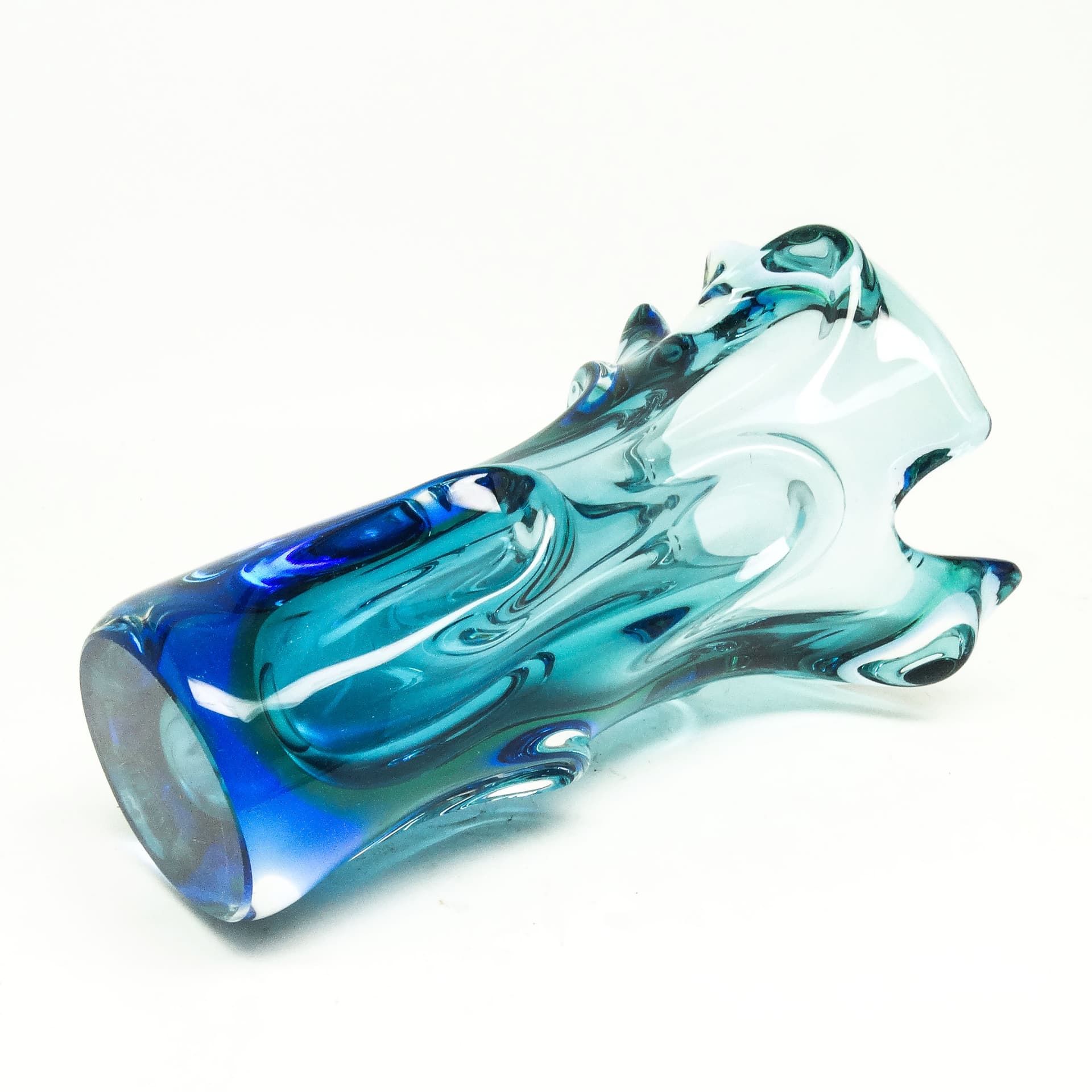 Wazon mid-century modern, szkło multicolor, proj. J. Hospodka, Czechosłowacja, lata 60. - 115390