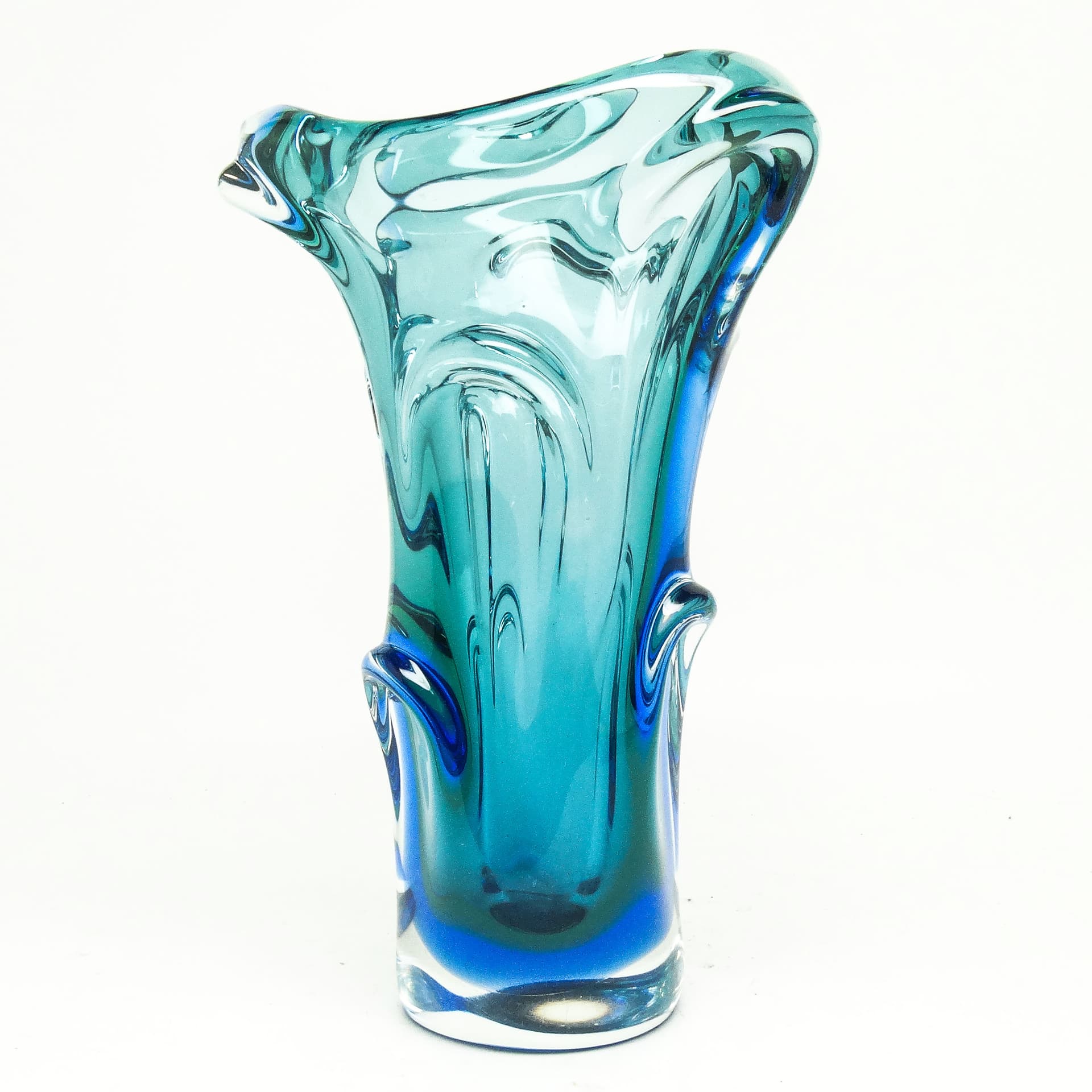 Wazon mid-century modern, szkło multicolor, proj. J. Hospodka, Czechosłowacja, lata 60. - 115391