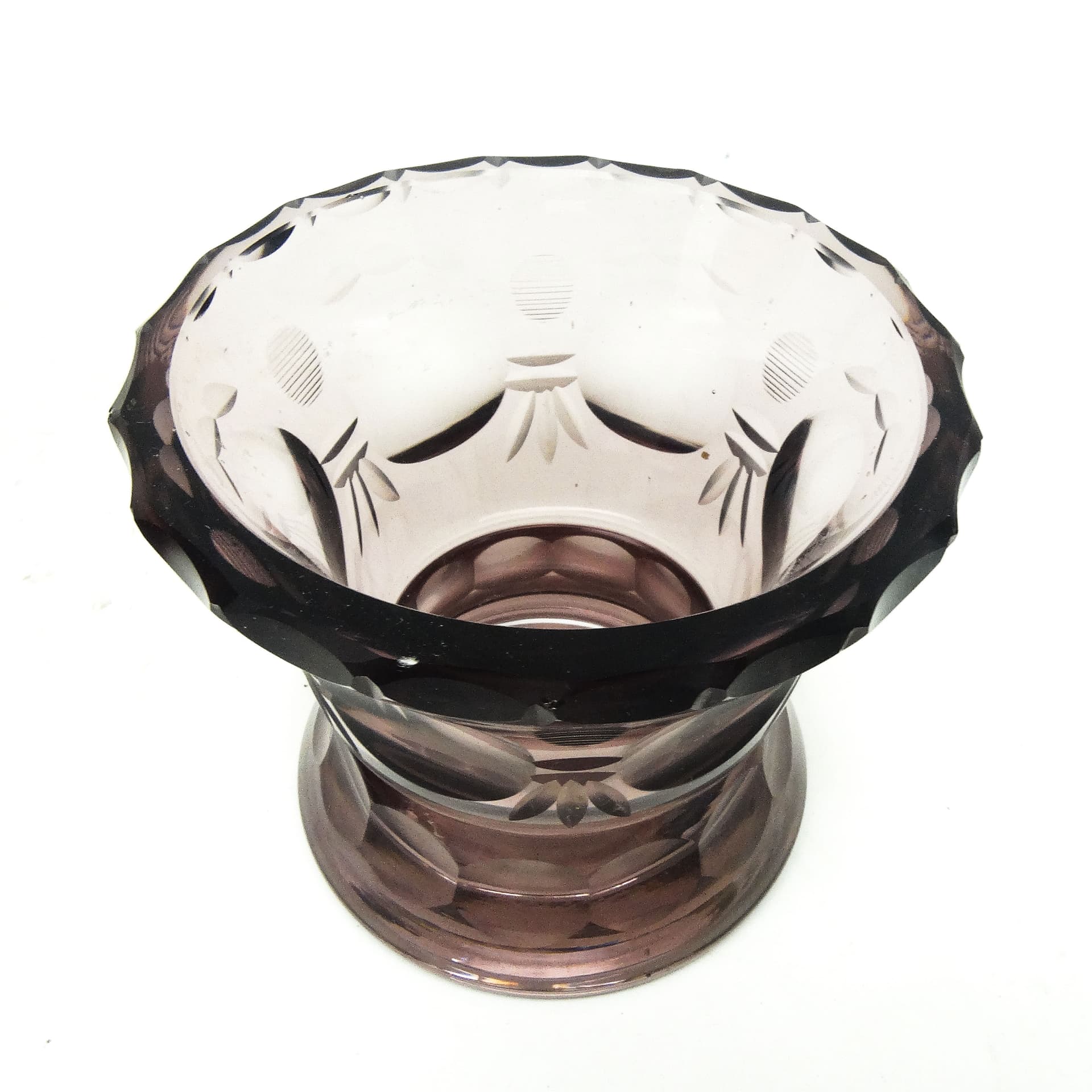 Wazon Art Deco, kryształ, Moser, Czechosłowacja, lata 30. - 115425