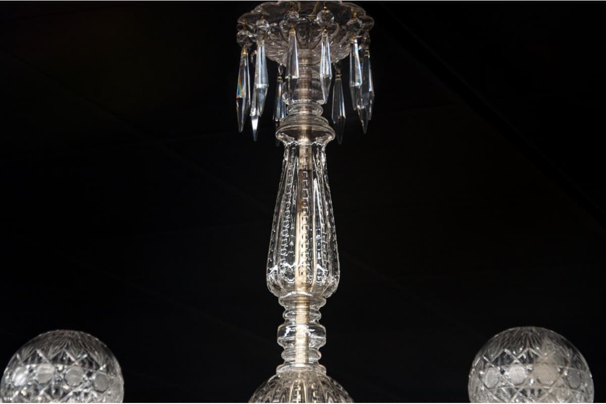 Przezroczysty kryształowy żyrandol Murano, Włochy, współczesny - 78380