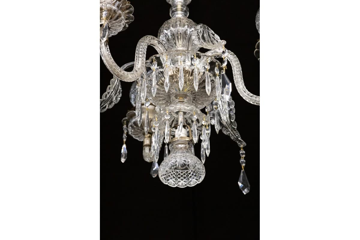 Przezroczysty kryształowy żyrandol Murano, Włochy, współczesny - 78388